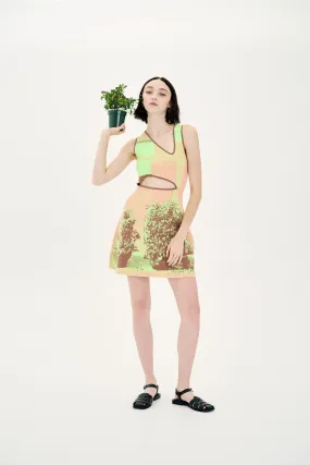 Casual Mode HIBISCUS WINDOW PRINT A-LINE TANK DRESS