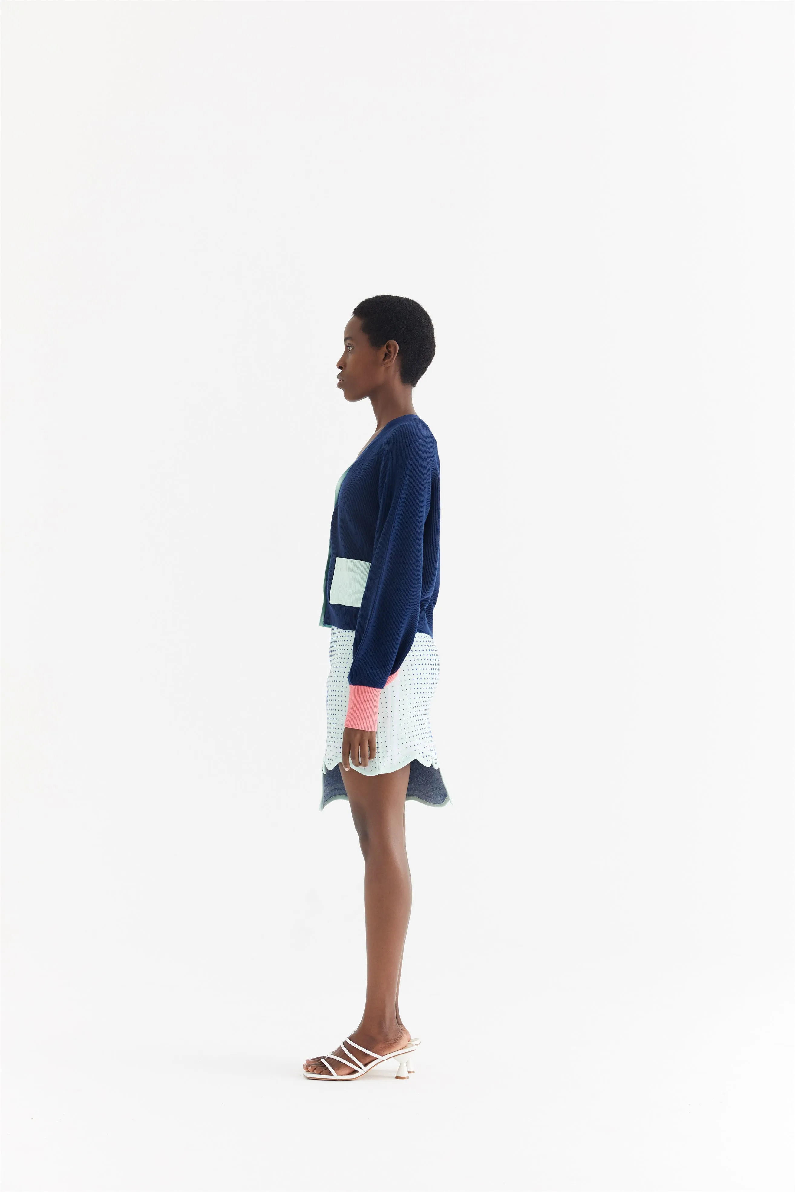 SoftInnerLayer SEDNA MERINO WOOL WAVY CARDIGAN