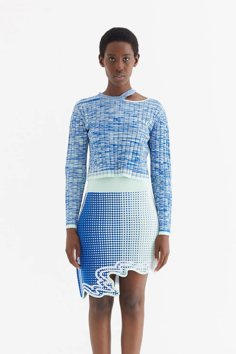 Tapered Side Panels JAMES LONG SLEEVE CROPPED TOP