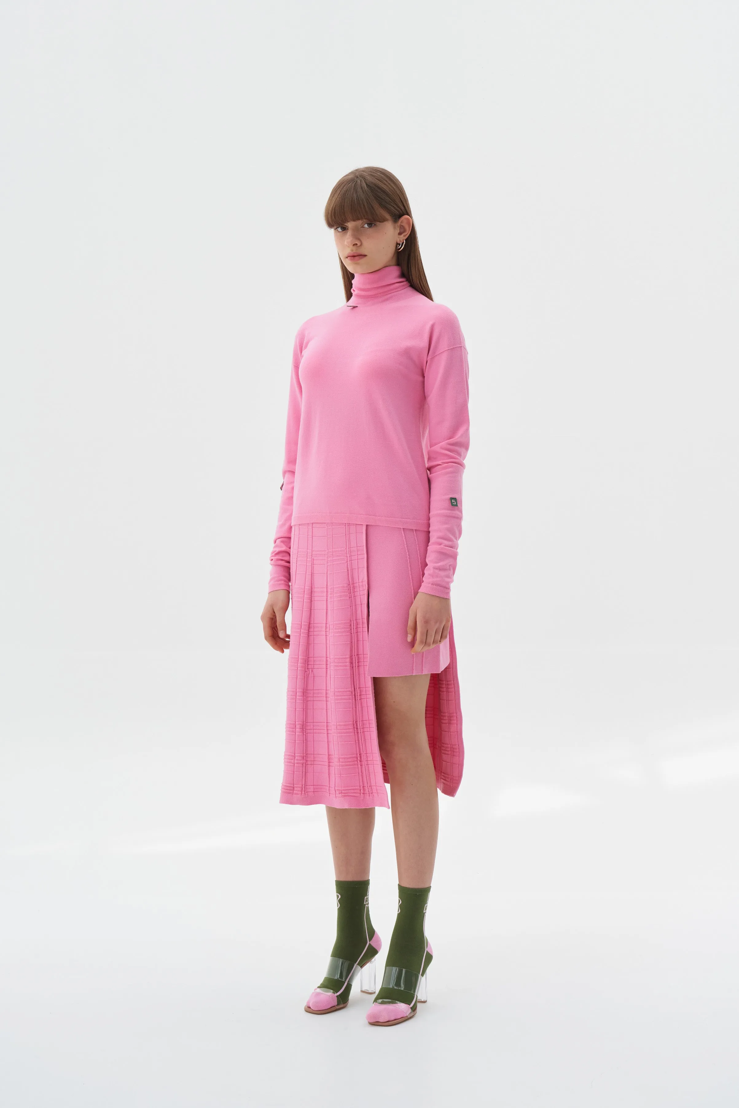 LAYLA SEEMLESS ECO TURTLENECK PULLOVER Breathable mesh