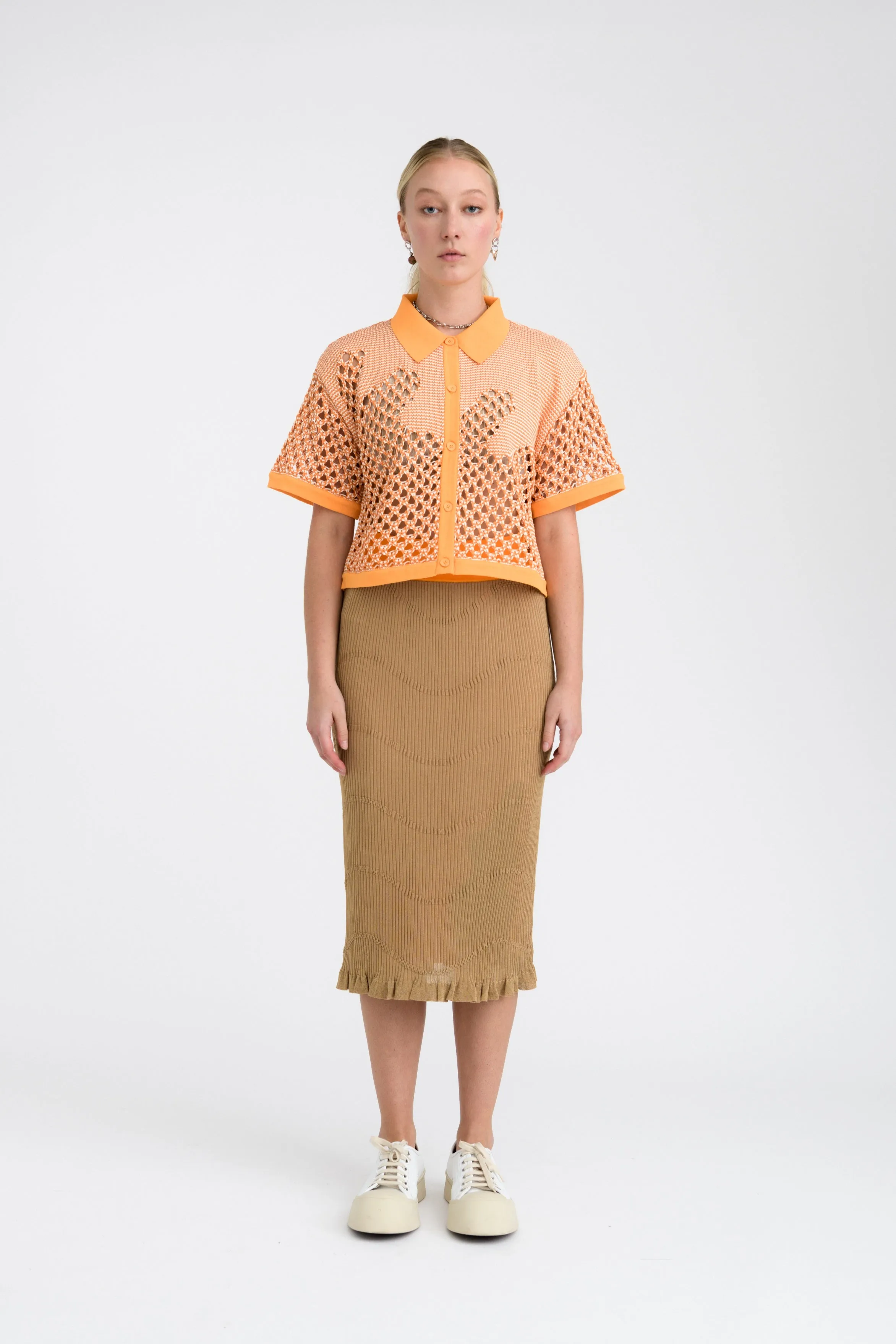 QuickDry Texture PEEWEE CROCHET POLO SHIRT