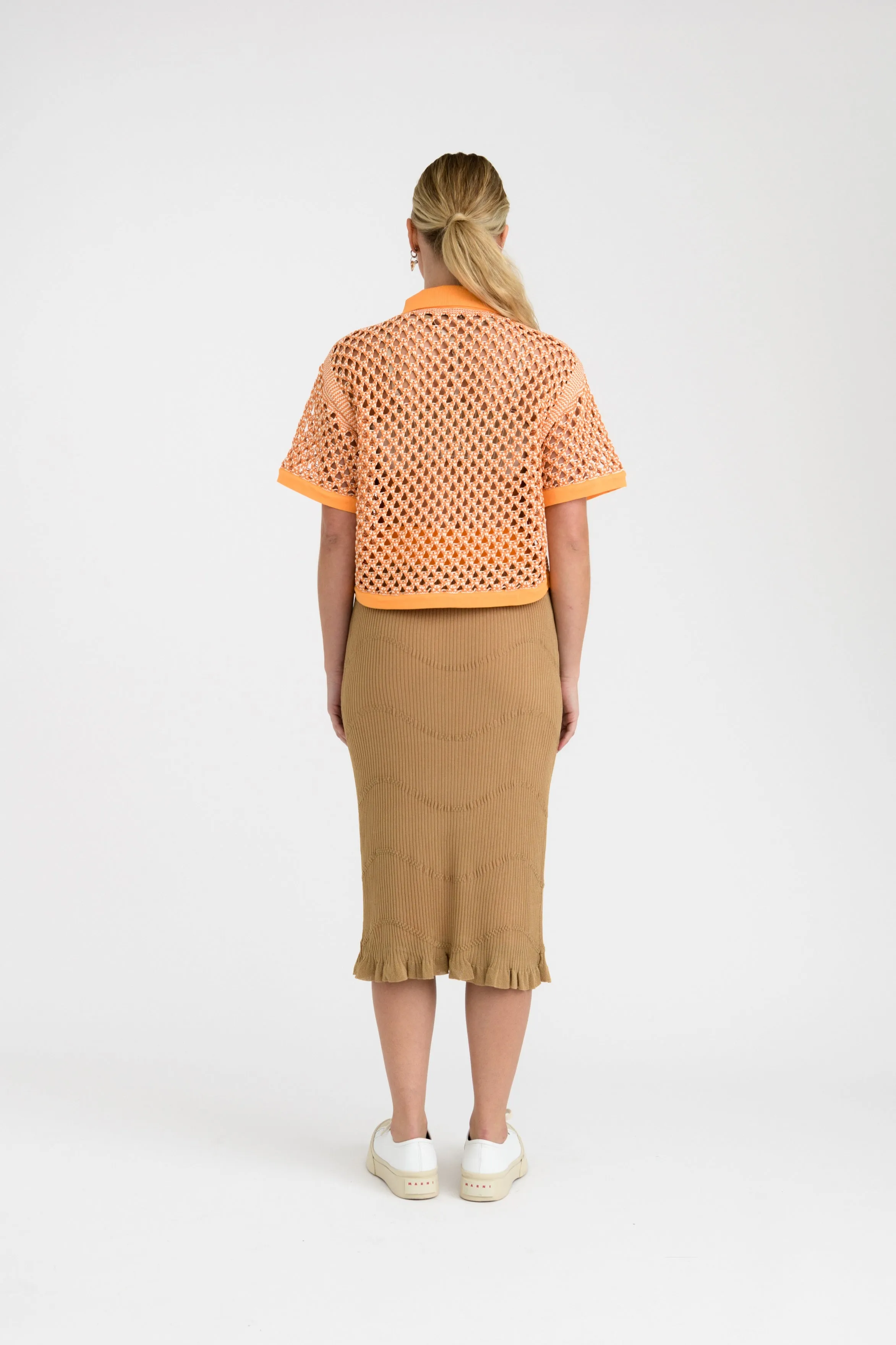 Stretchable Waistband Fade Resistant Finish PEEWEE CROCHET POLO SHIRT