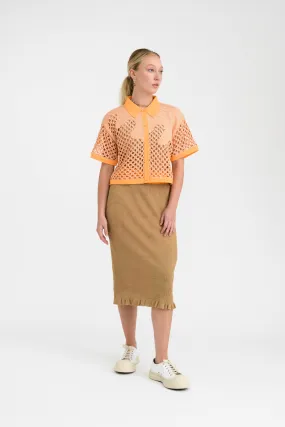 Midweight Four Way Stretch PEEWEE CROCHET POLO SHIRT