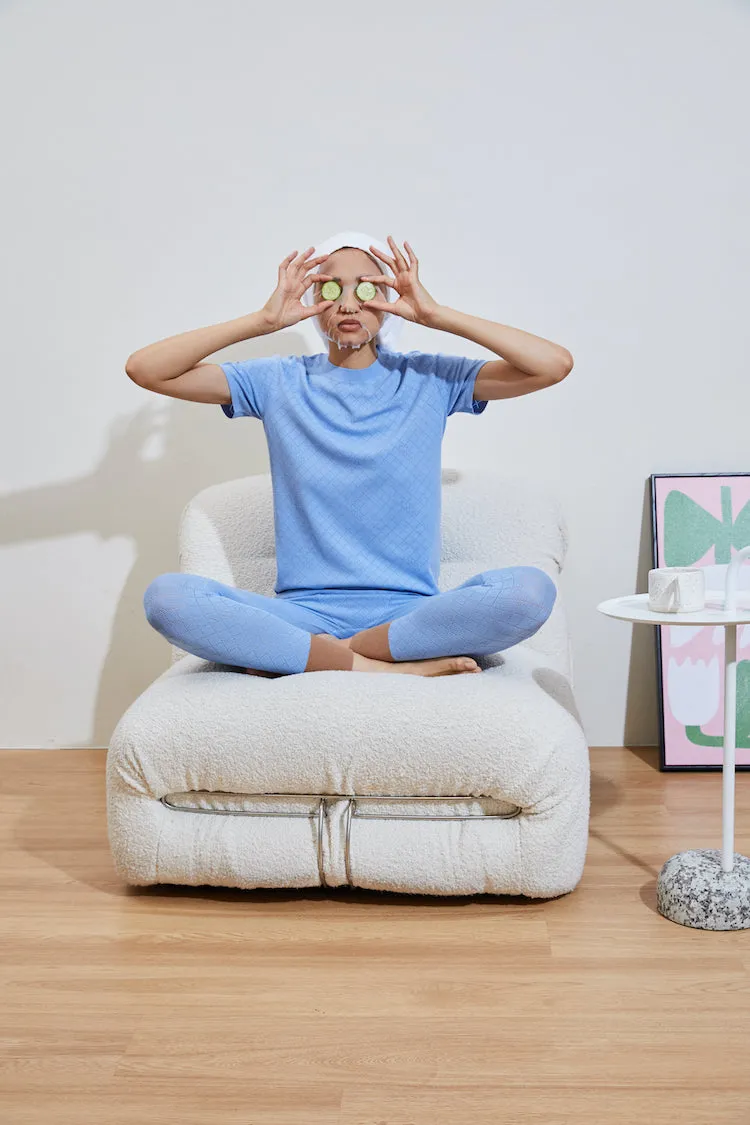 Anti Fade Technology DoubleStitching TURMERIC hydraKNIT ECOVERO TSHIRT blue