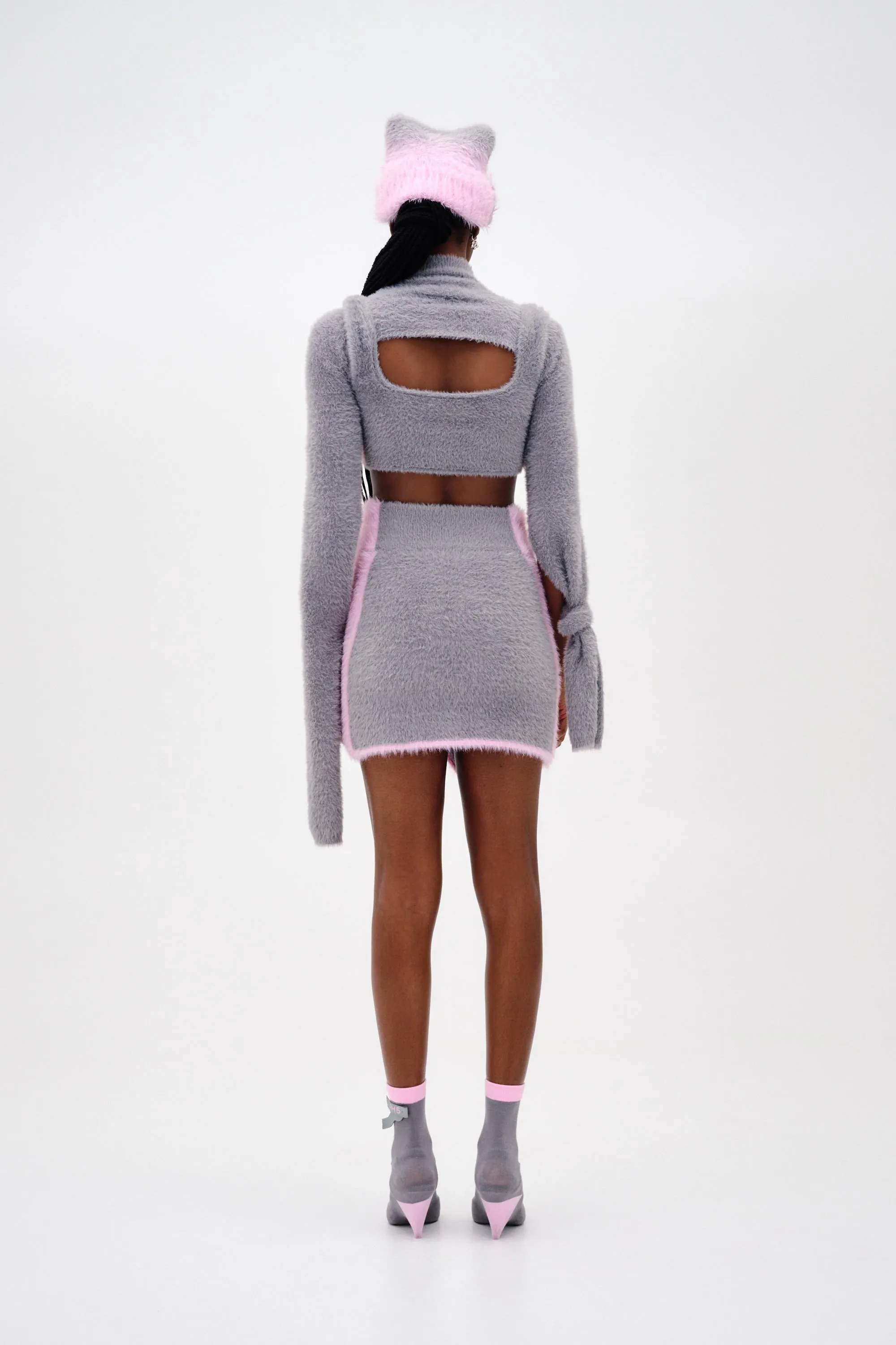 USHER FAUX FUR WAVY MINI SKIRT Outdoor Activity