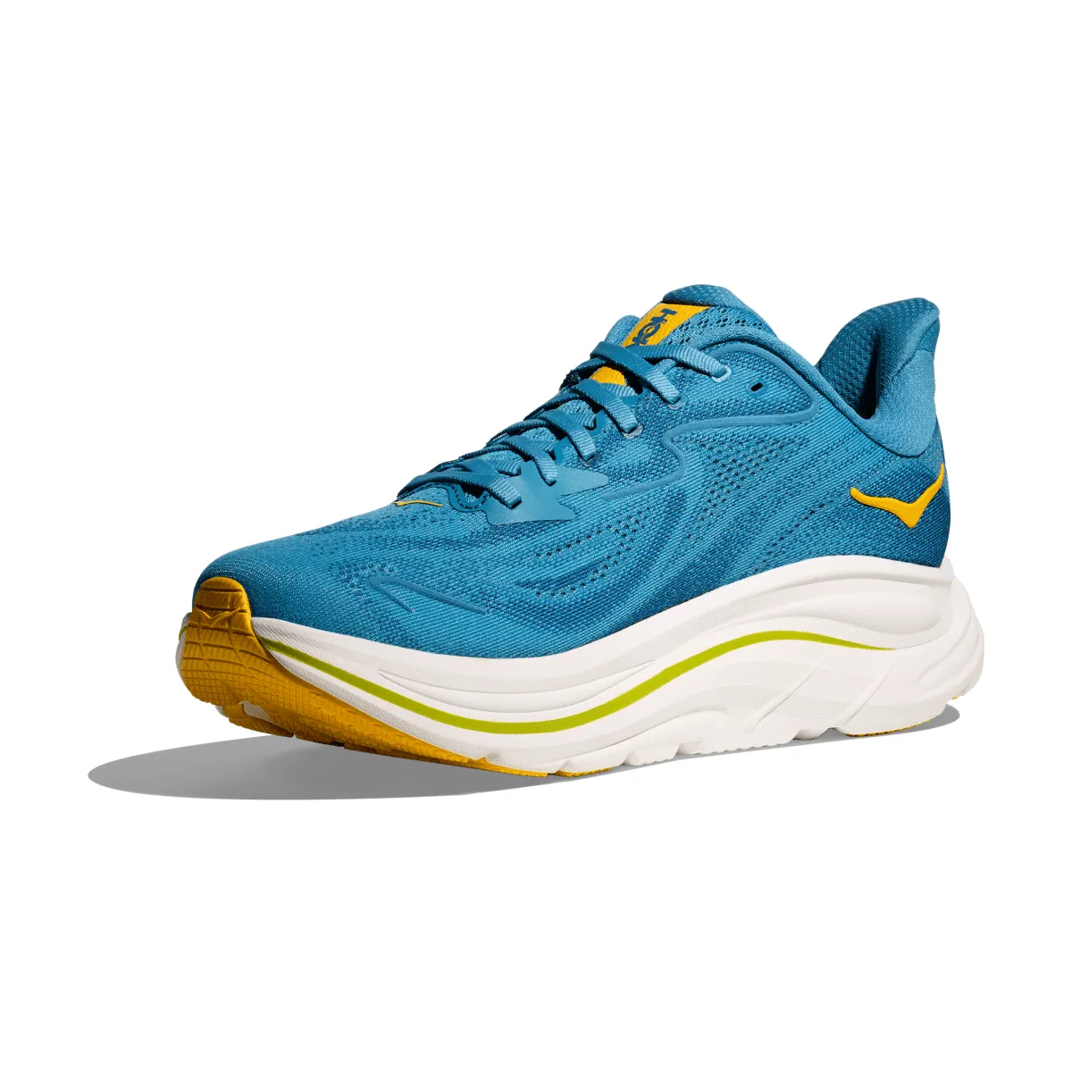 Classy silhouette Collared Ankle Padding Hoka One One Men's Clifton 10 Alpine Blue/Foggy Night