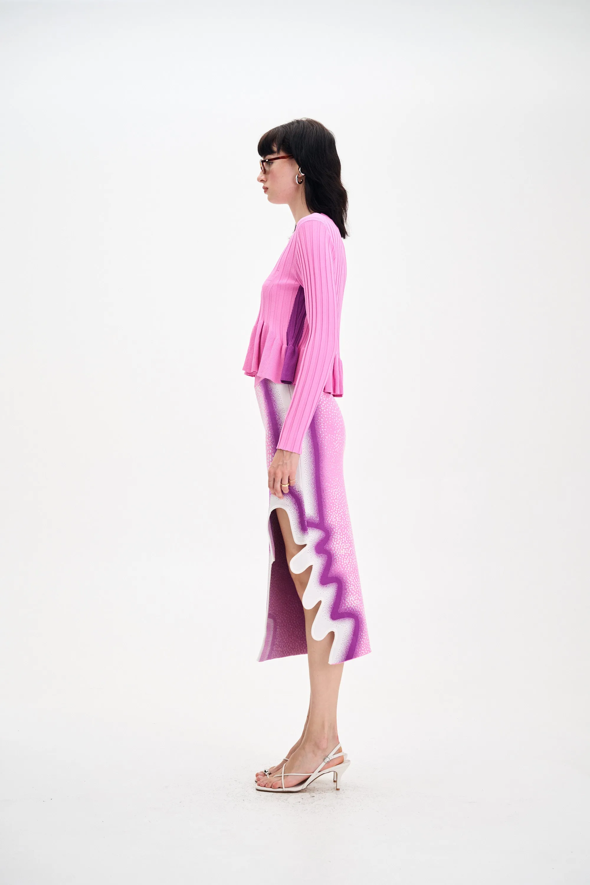 Soft Brushed Lining Flexible Leg HOLLY MIDI SKIRT