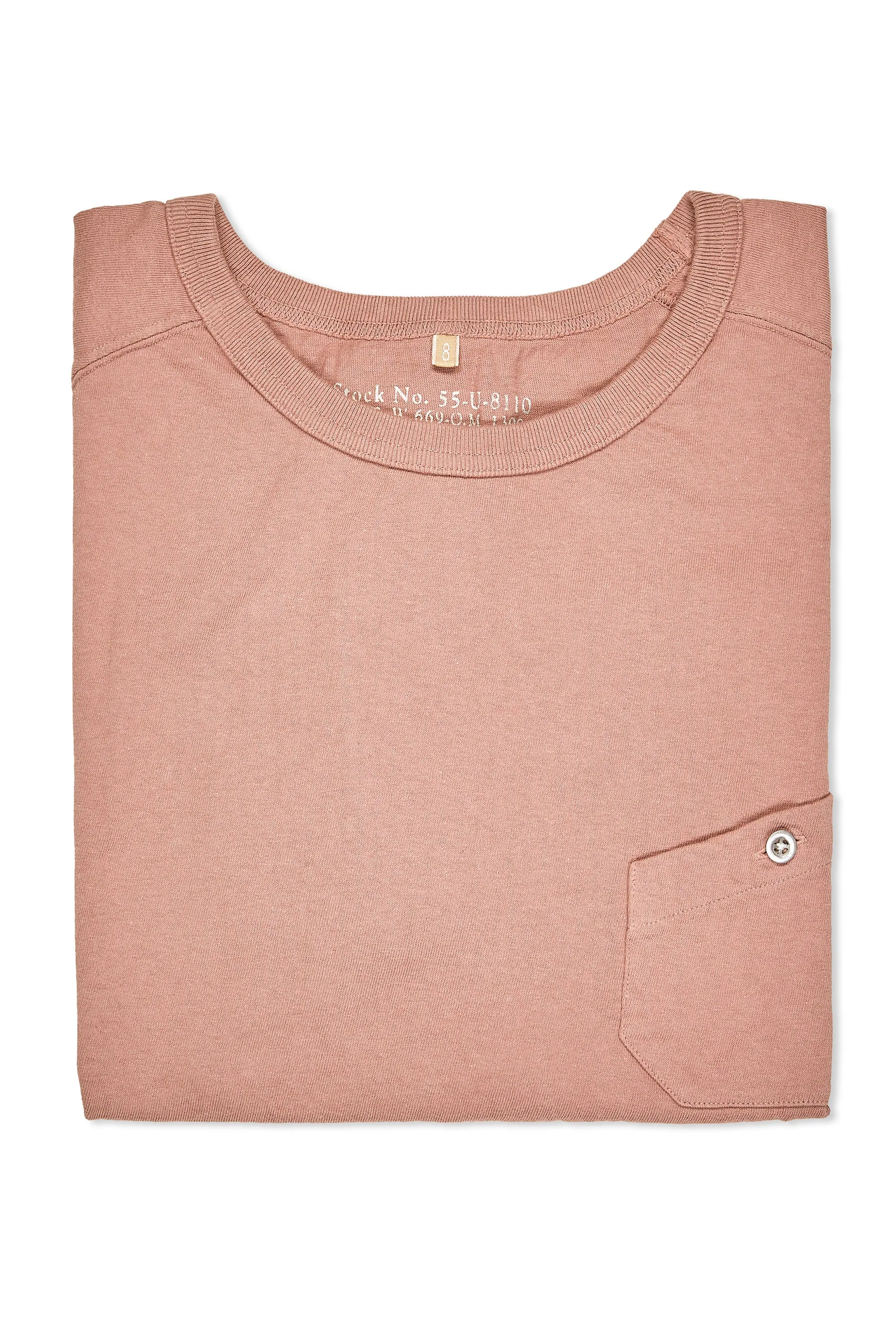 Nigel Cabourn Ladies Pink Classic Freedom Sleeve Big T-Shirt Pure Cotton Travel-friendly