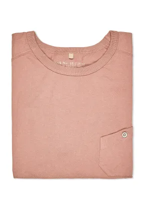 Nigel Cabourn Ladies Pink Classic Freedom Sleeve Big T-Shirt Trendy Layer