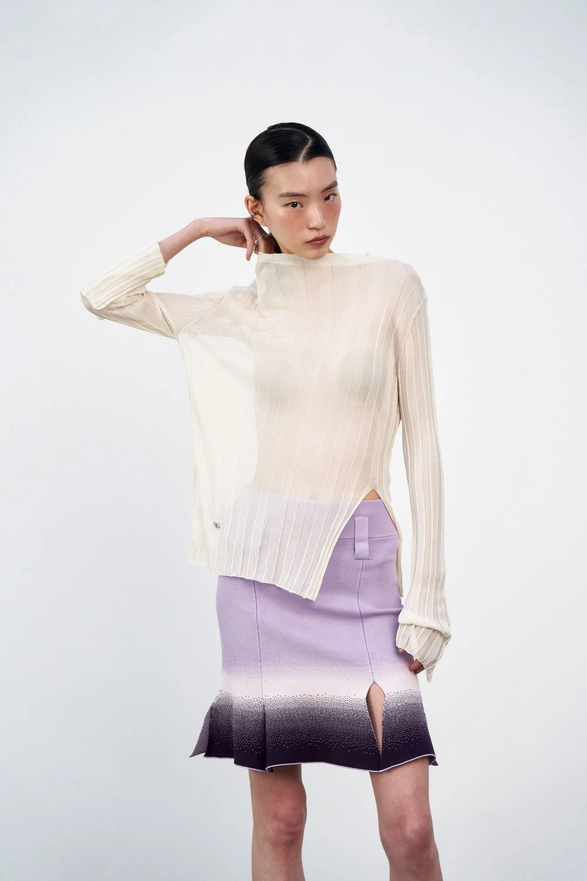 Airflow Ventilation Comfortable Design INDIGO SHEER TANK LONG SLEEVE PULLOVER