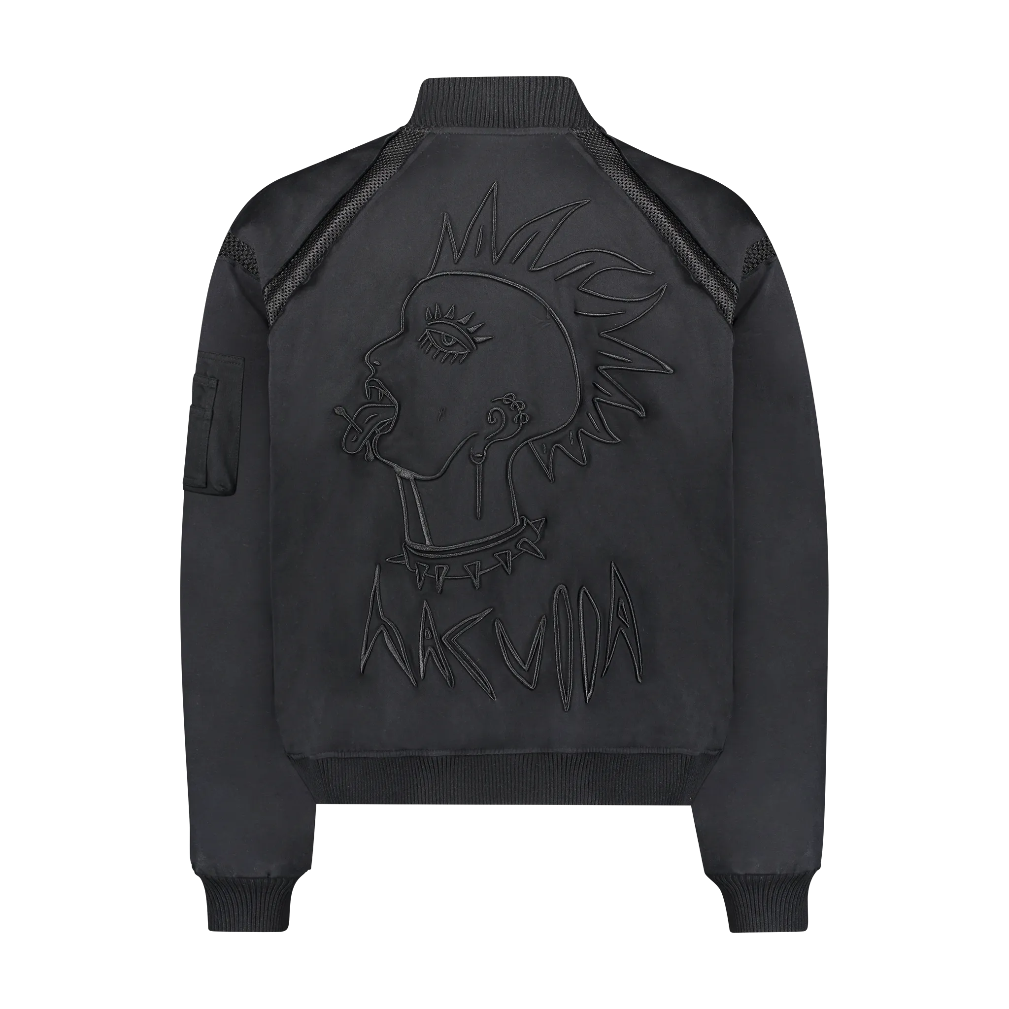 Smooth Glide Fasteners Light Reflective Logos FRAYING HAC PUNK BOMBER