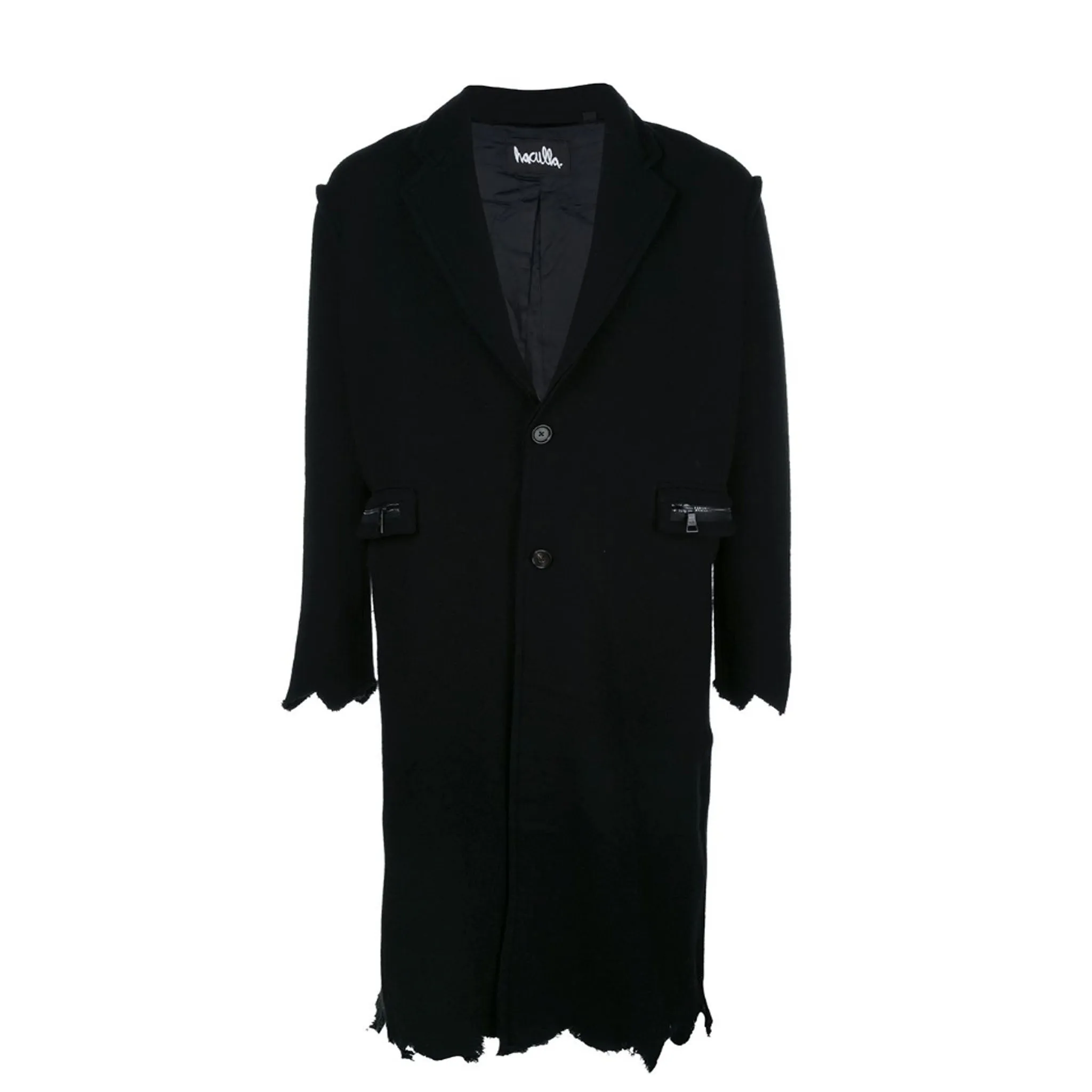 Magnetic Closure Eco Friendly Material HACULLA DRACULLA COAT BLACK