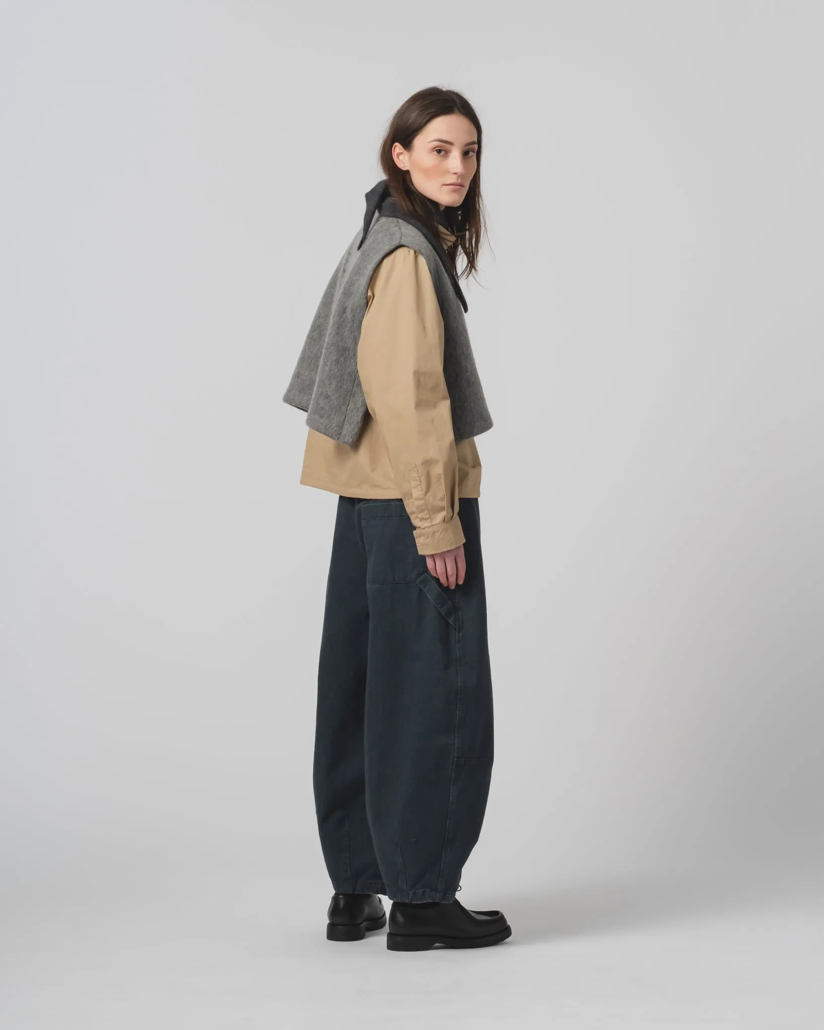 ZipperClosure G.o.D Vee Vest Mohair Fleece Asphalt