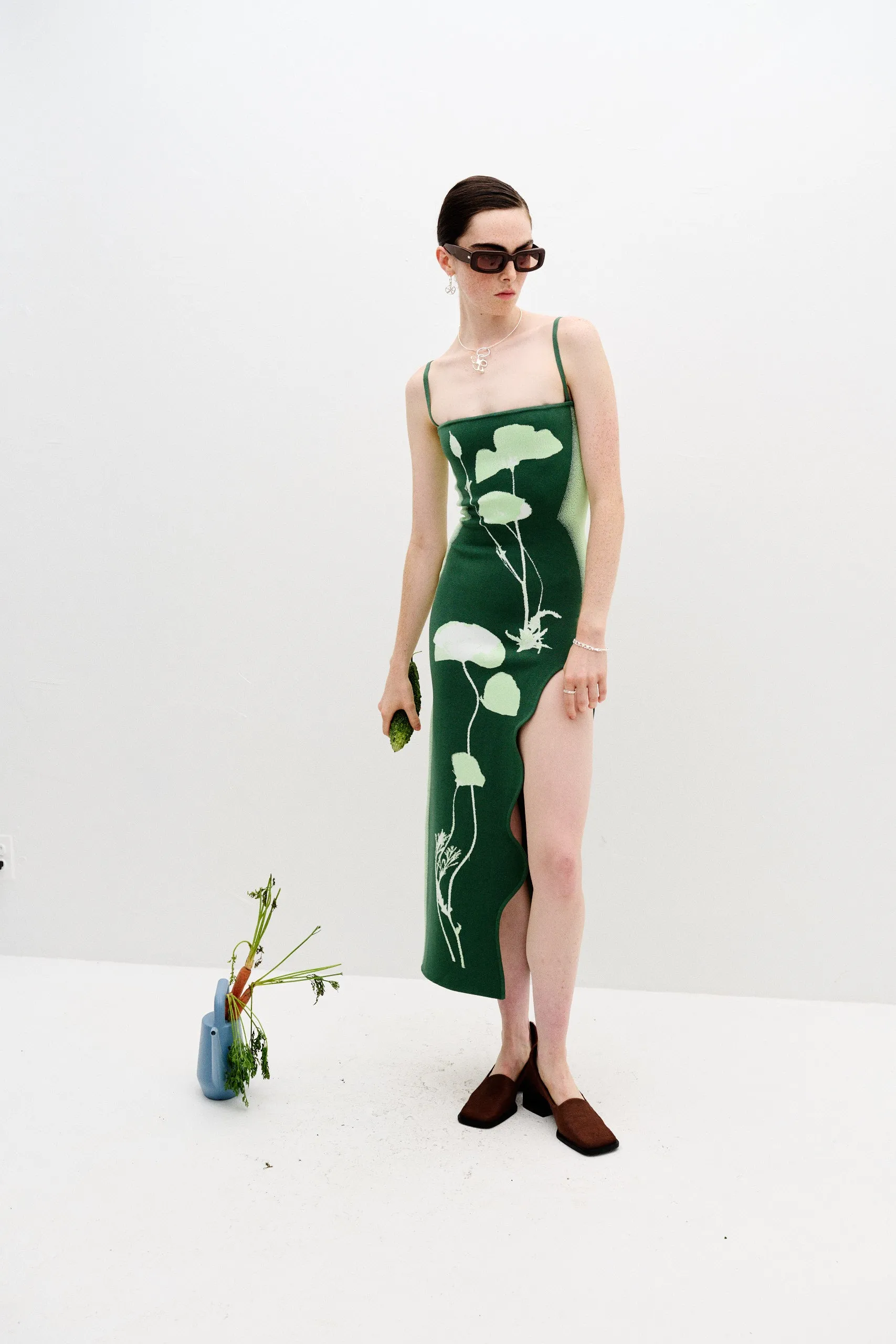 IRIS FLOWER PRINT MAXI TANK DRESS Trend Focused Coastal Soft