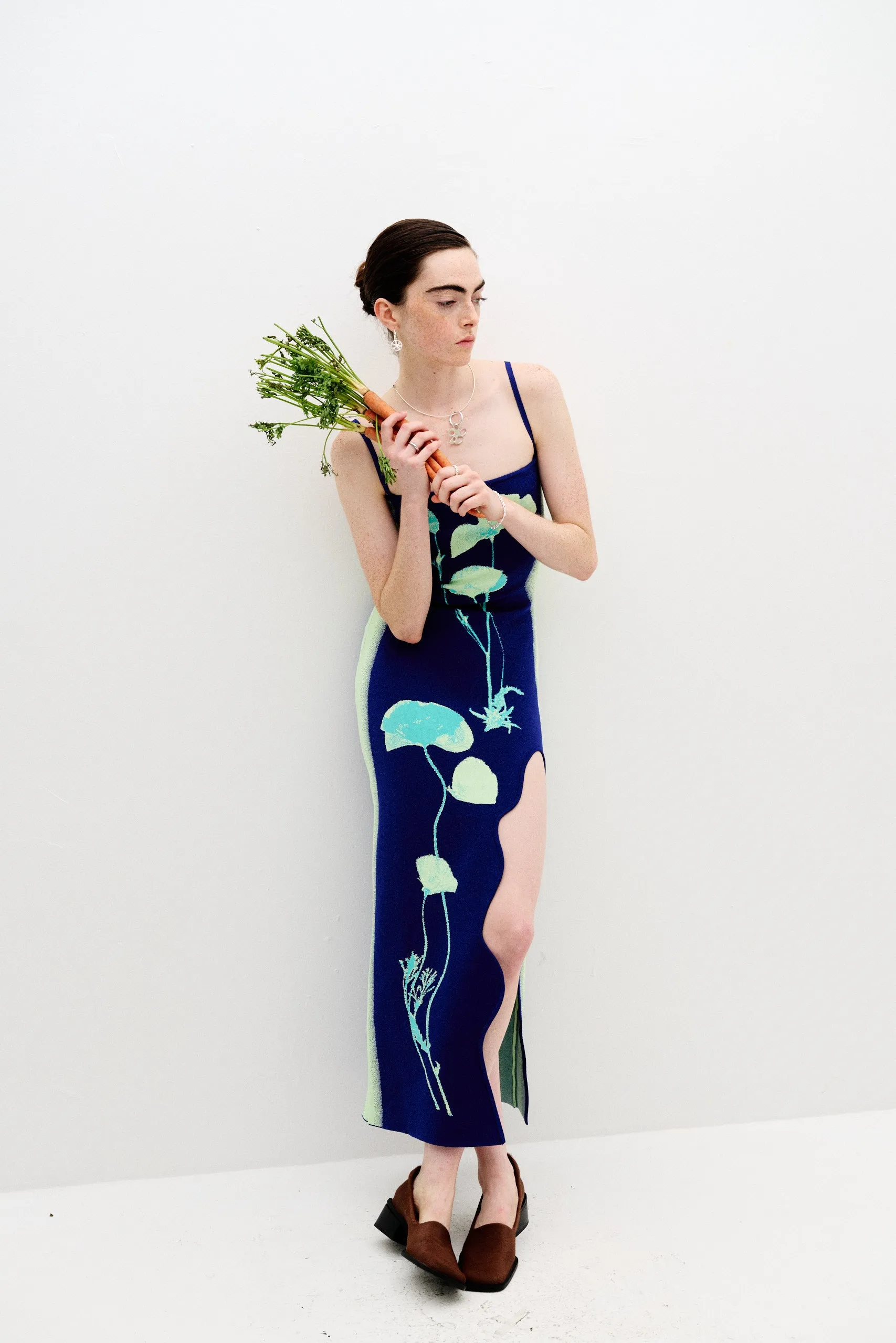 IRIS FLOWER PRINT MAXI TANK DRESS Cozy Tones Garden-Party
