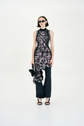 Stretch-Recovery IRIS SIGNATURE WAVY DRESS WITH SEQUINS