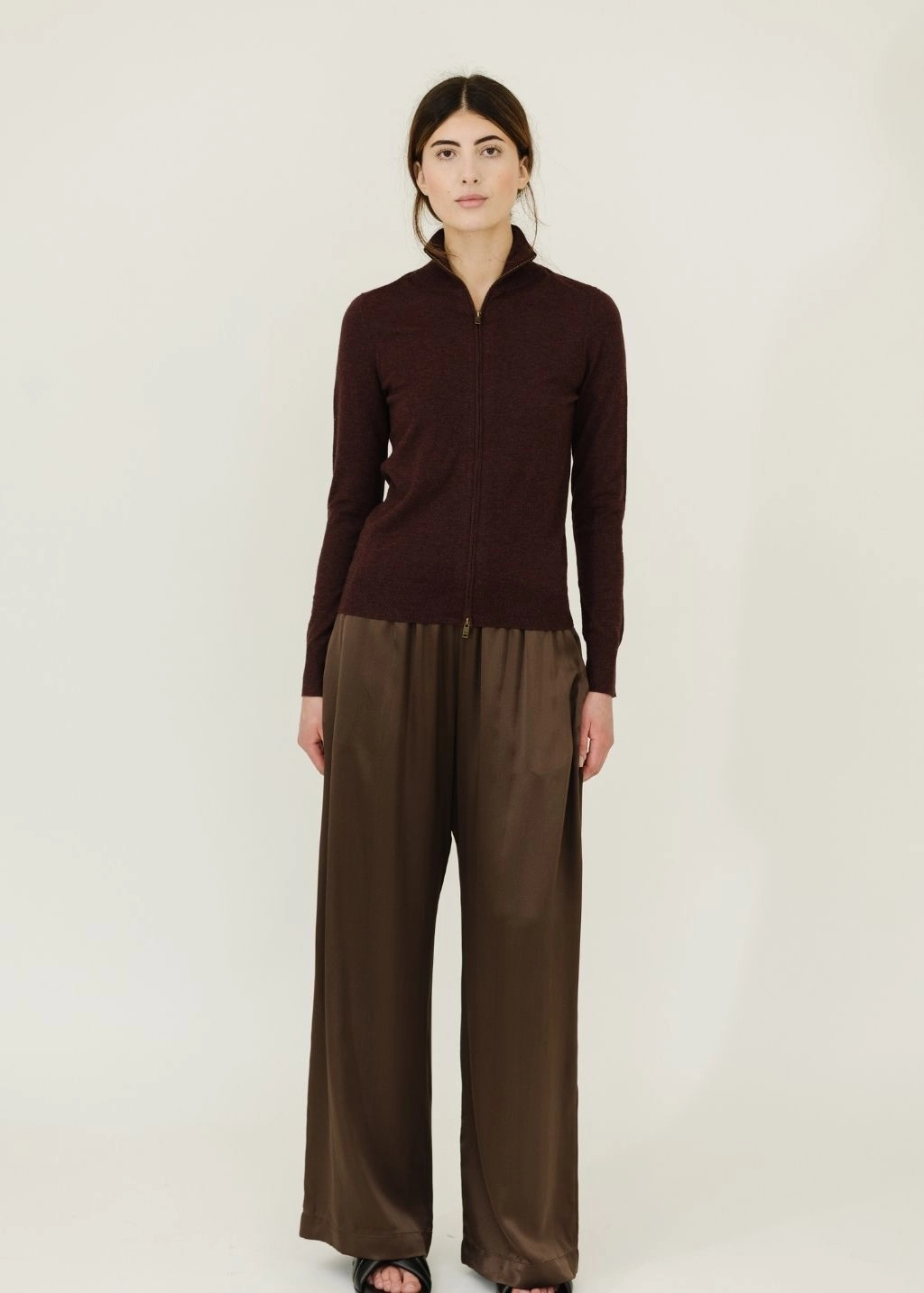 Isabel Marant Cecile Sweater in Burgundy VentilatedBack Placket Detailing