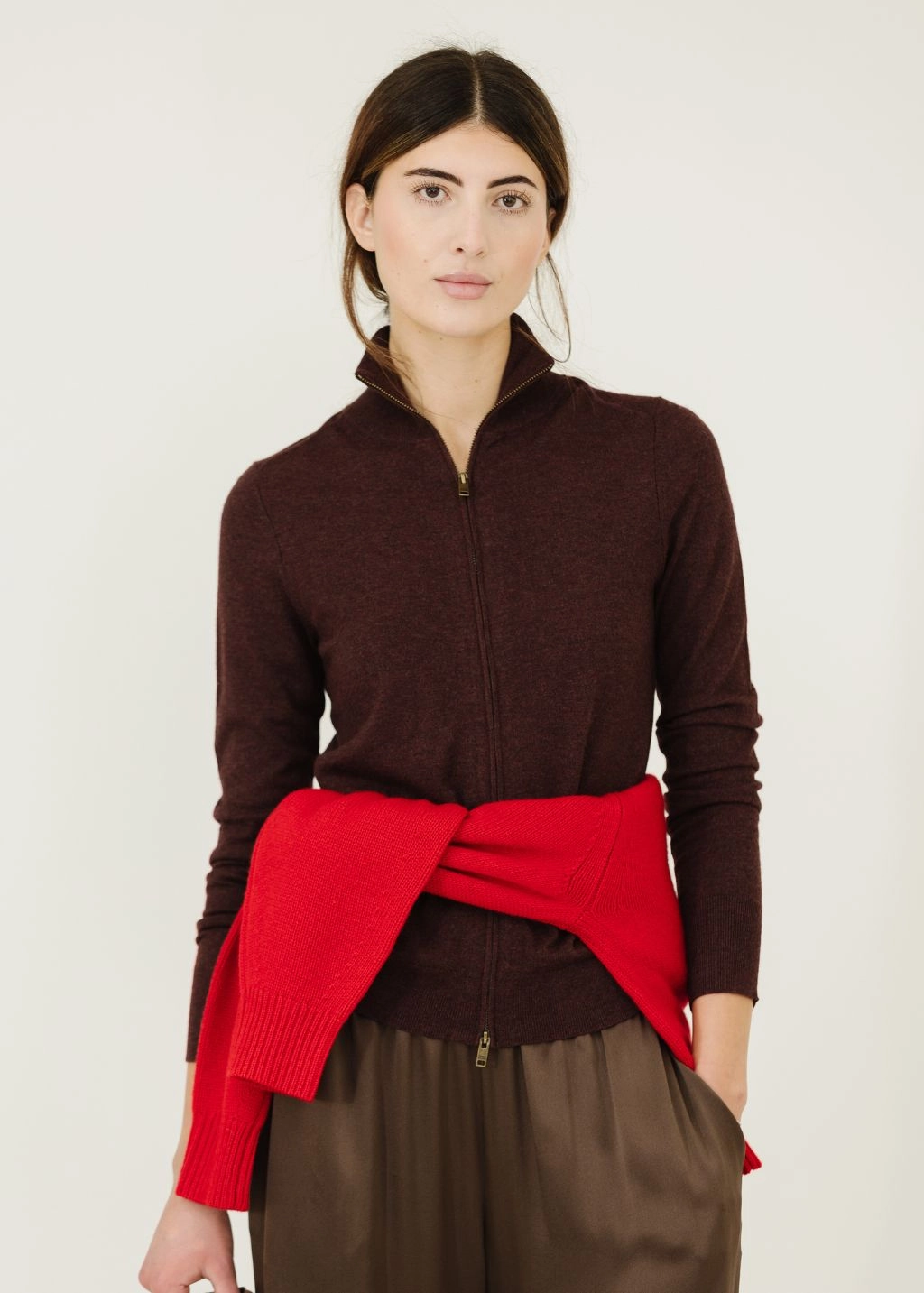 Isabel Marant Cecile Sweater in Burgundy All Day Softness