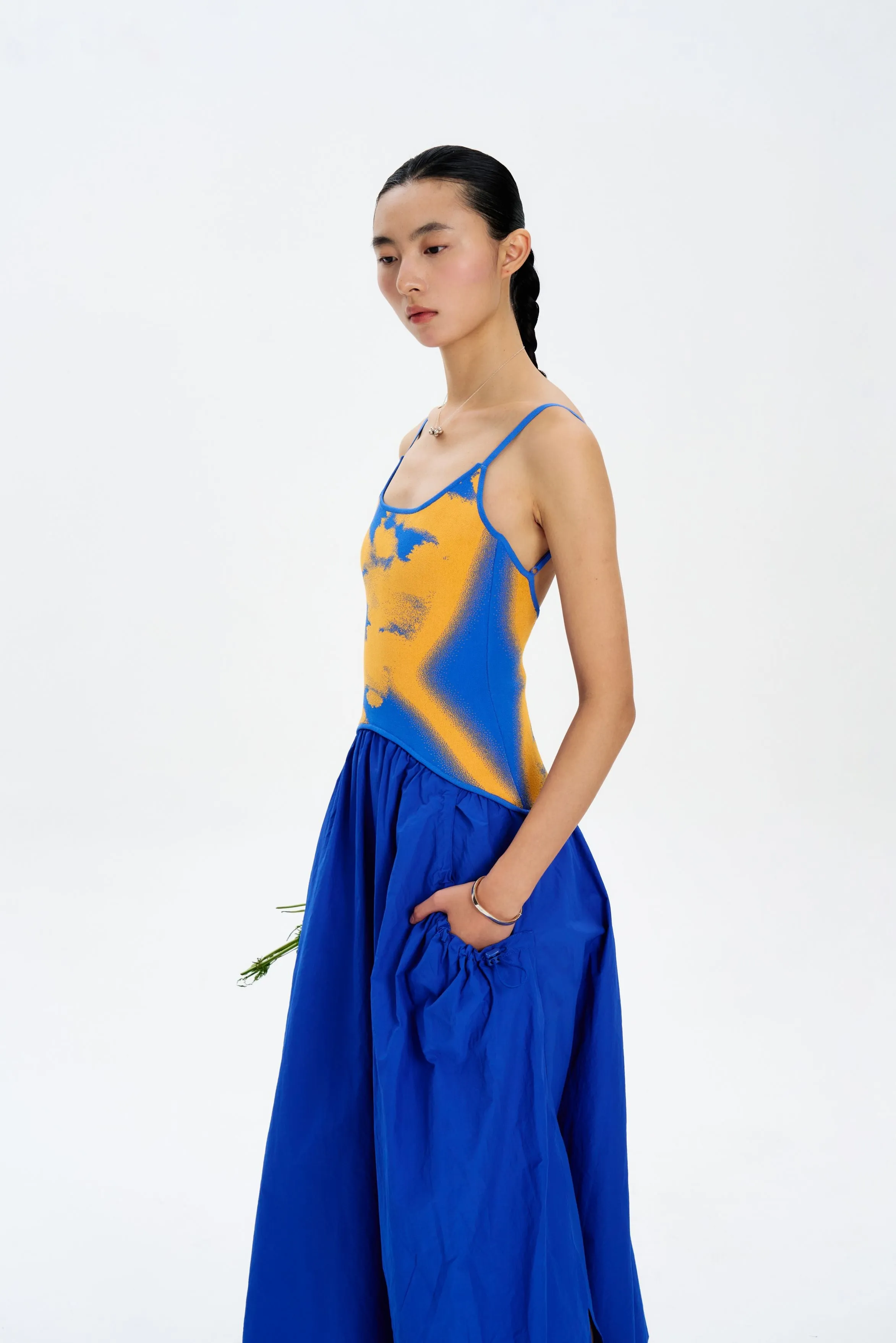 Versatile-Style IVY MIXED MEDIA MAXI DRESS