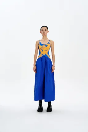 Smart Pairing Flattering Waist Design IVY MIXED MEDIA MAXI DRESS