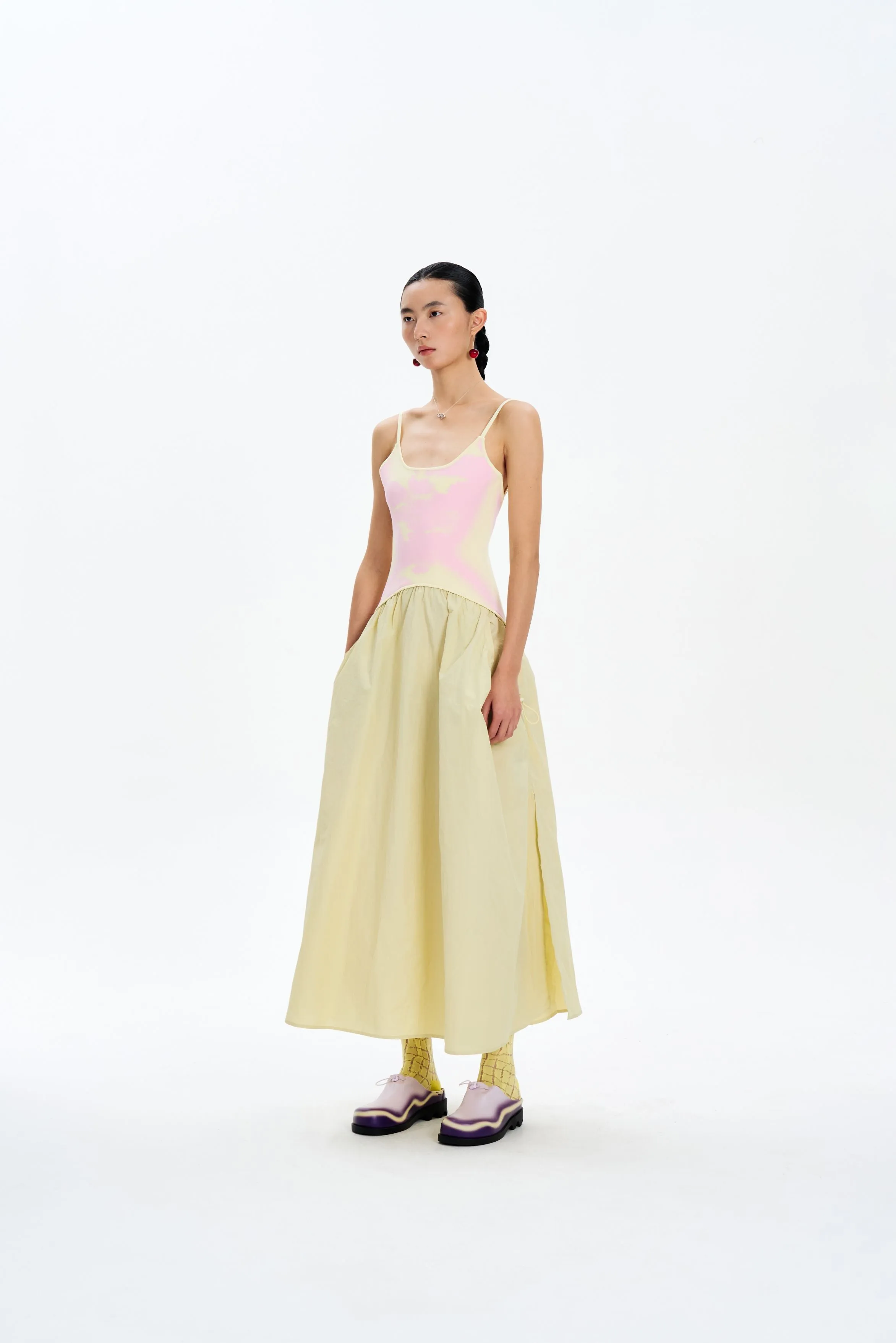 Nature Glow Street Elegance IVY MIXED MEDIA MAXI DRESS