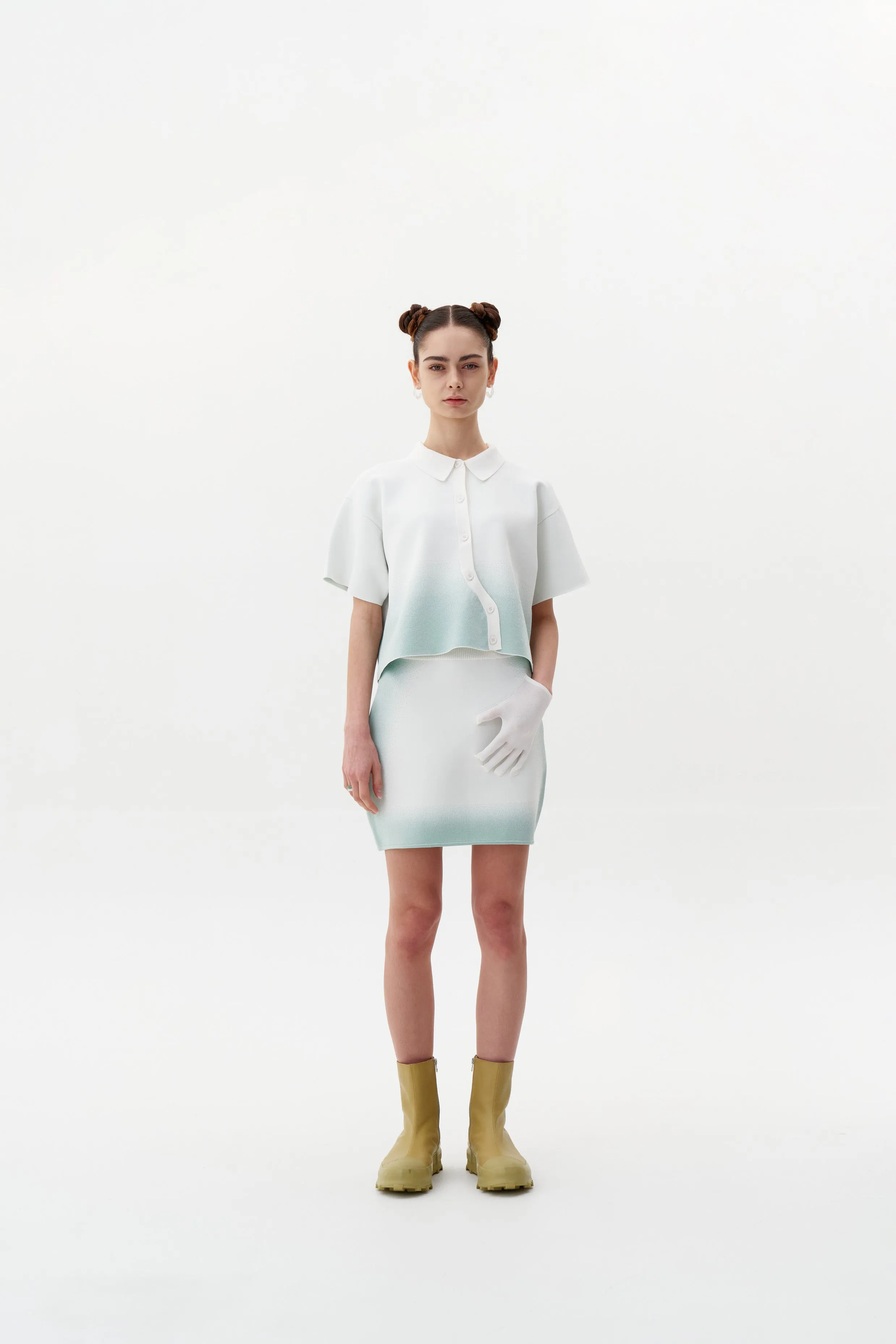 Non Iron Fabric Yarn Dyed Fabric JANUS "SPRAY PAINTED" POLO SHIRT