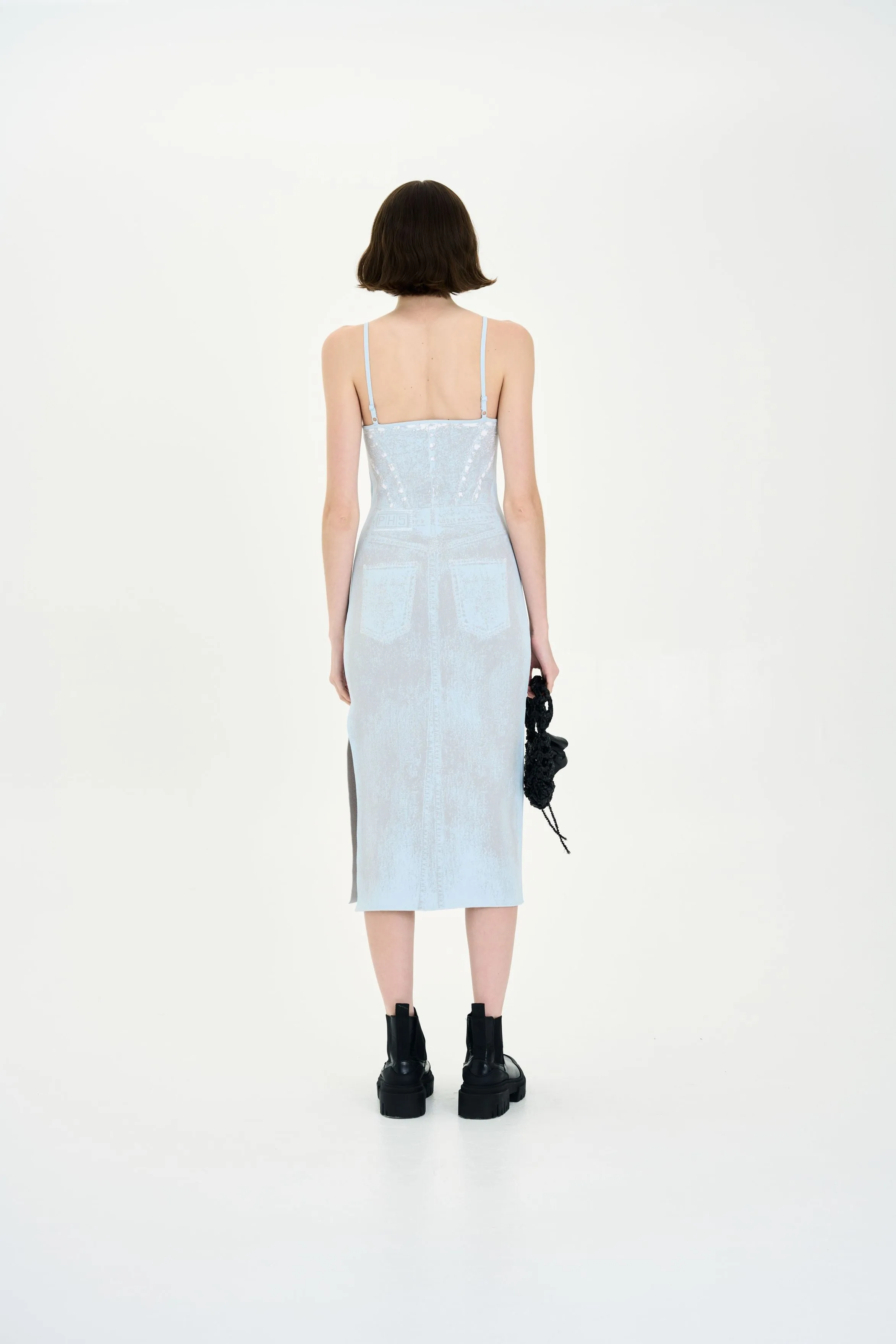 JASMINE DENIM PRINT TANK DRESS Timeless Comfort Wear Relax Line