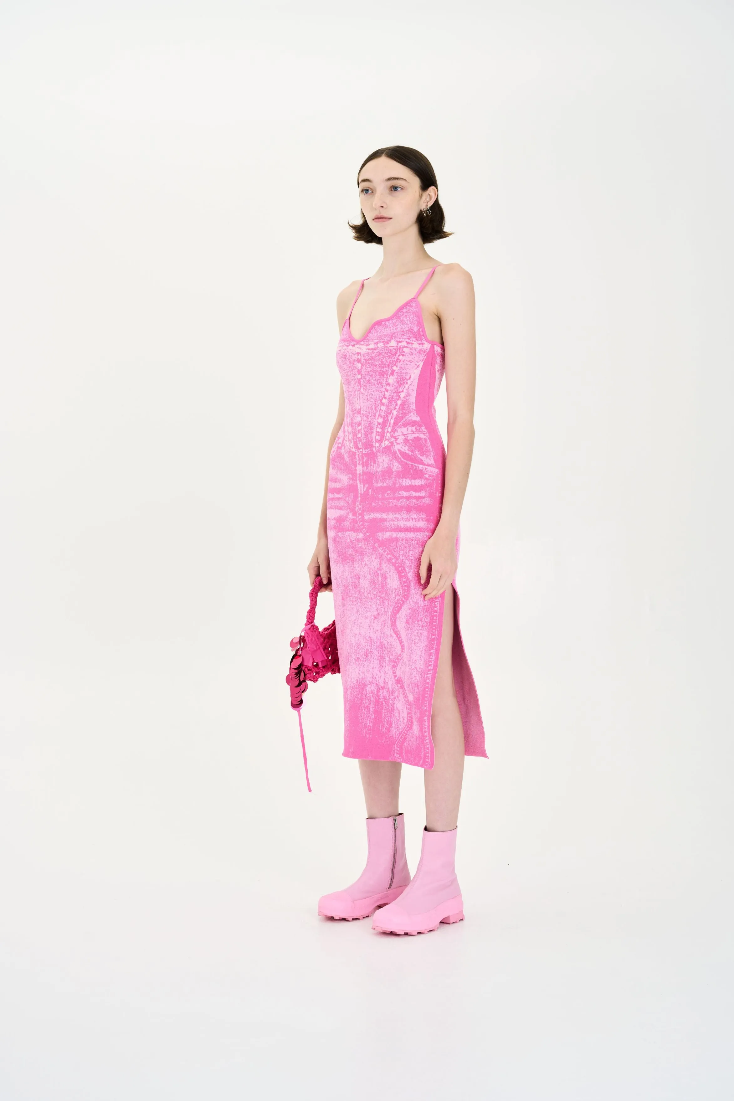 JASMINE DENIM PRINT TANK DRESS Tailored Style