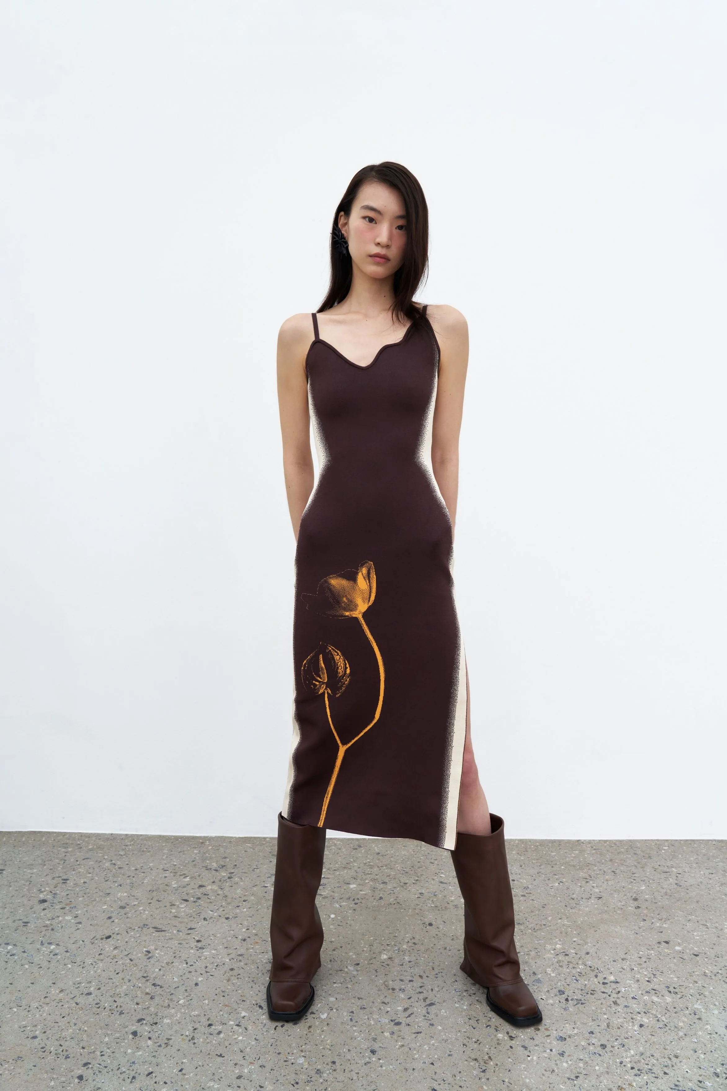 JASMINE FLOWER PRINT TANK DRESS Playful design piece Flattering bodycon dress