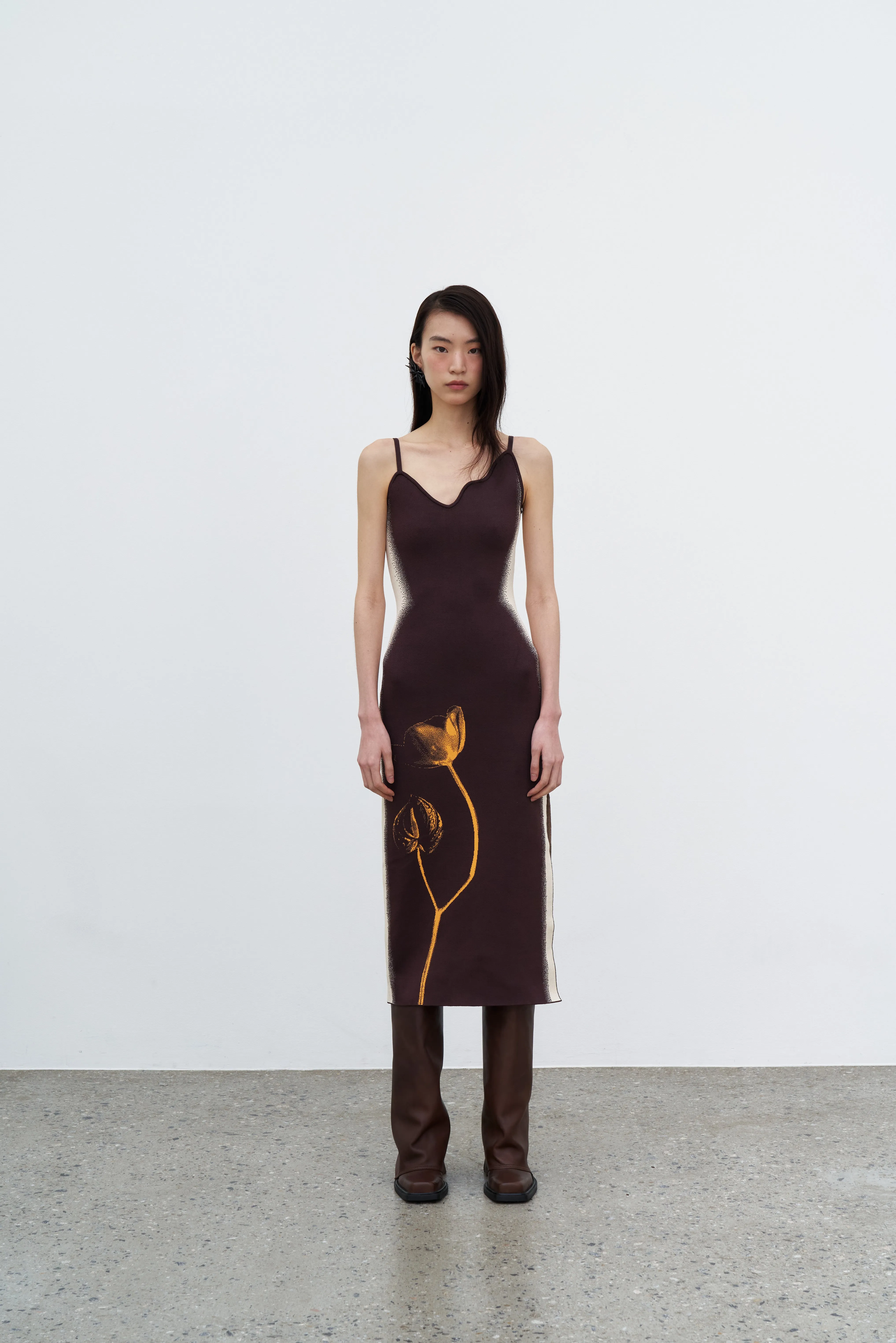 Halter neck JASMINE FLOWER PRINT TANK DRESS