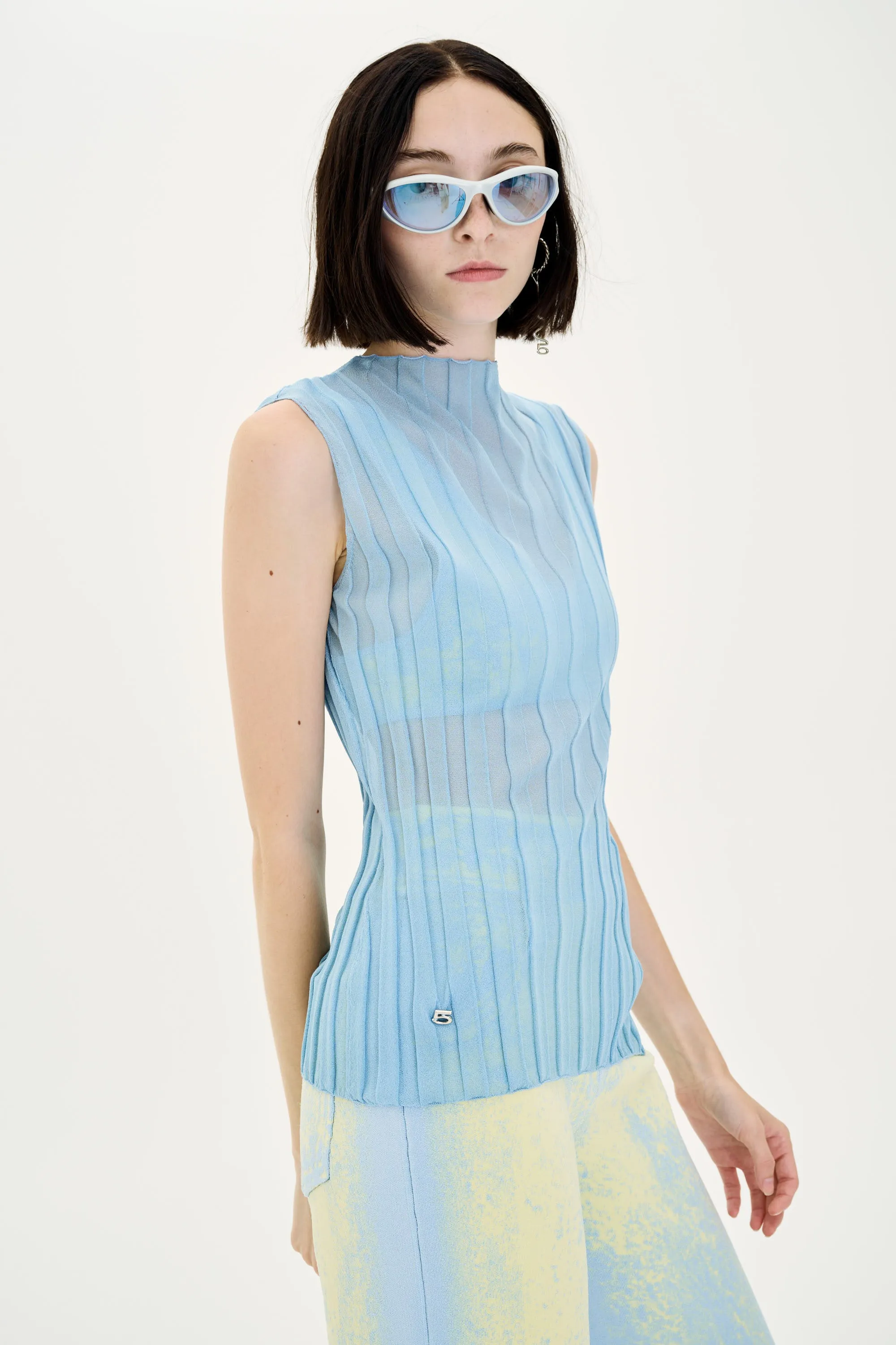 Abrasion Resistant Surface CrossGrain Fabric JASMINE SHEER TANK TOP