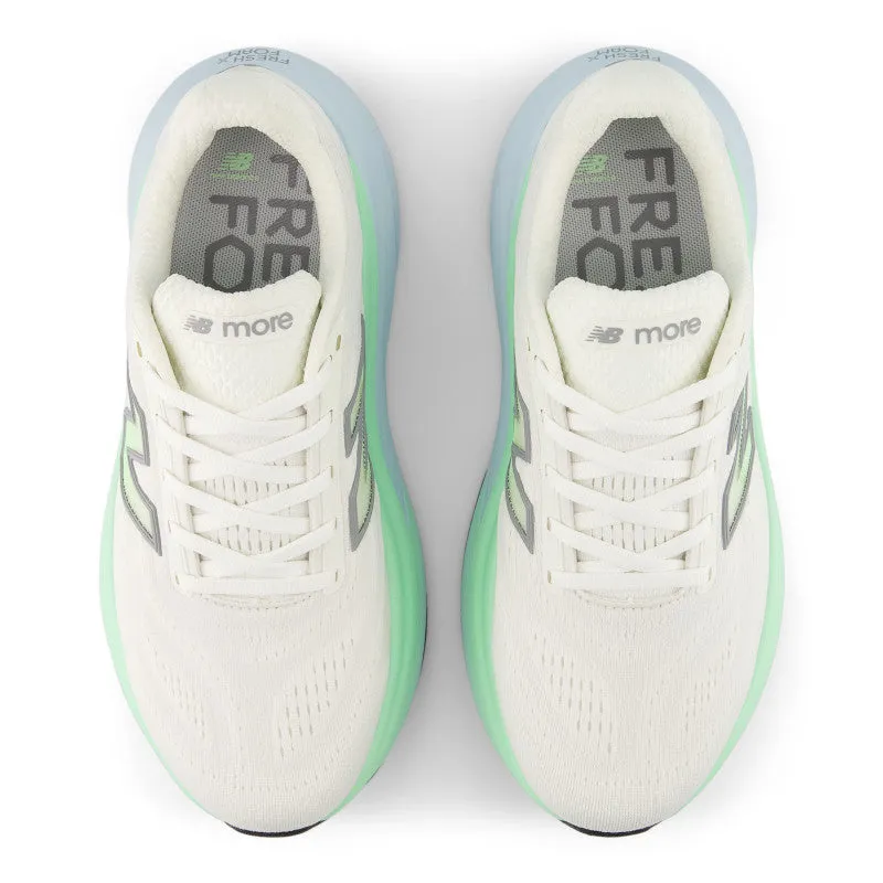 Fresh Foam X More v6 - Sea Salt with Lab Green and Frosted Glass - Women's Anti Fatigue Insoles