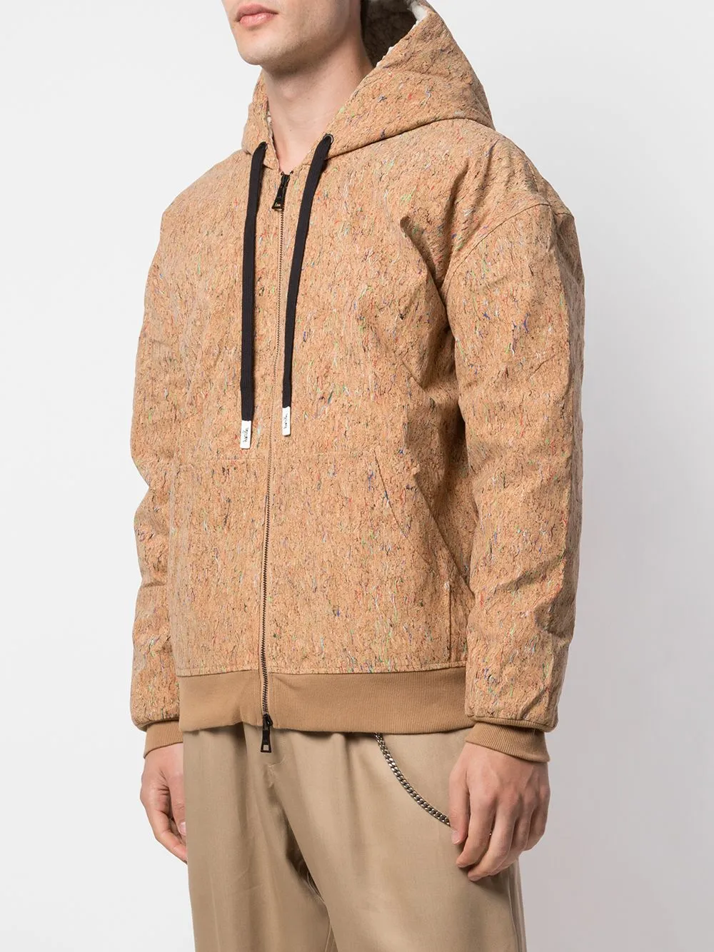 JETTED CORK DROP SHOULDER HOODIE CORK WITH PAINT Everyday apparel Cozy Base