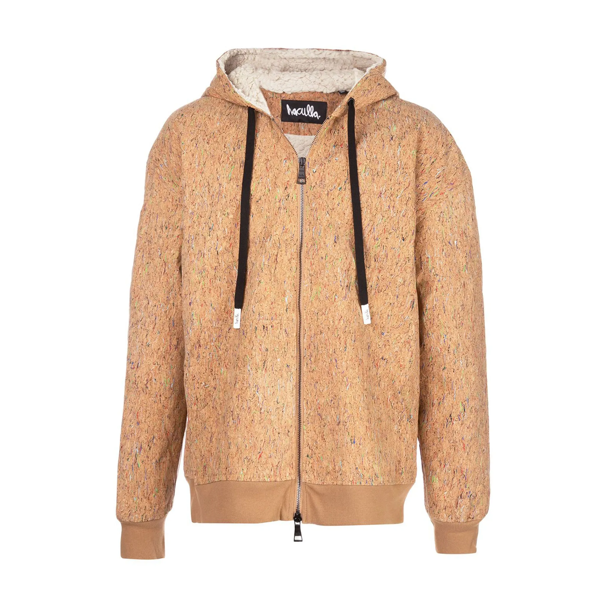 JETTED CORK DROP SHOULDER HOODIE CORK WITH PAINT Thermal Regulating Fabric informal gathering
