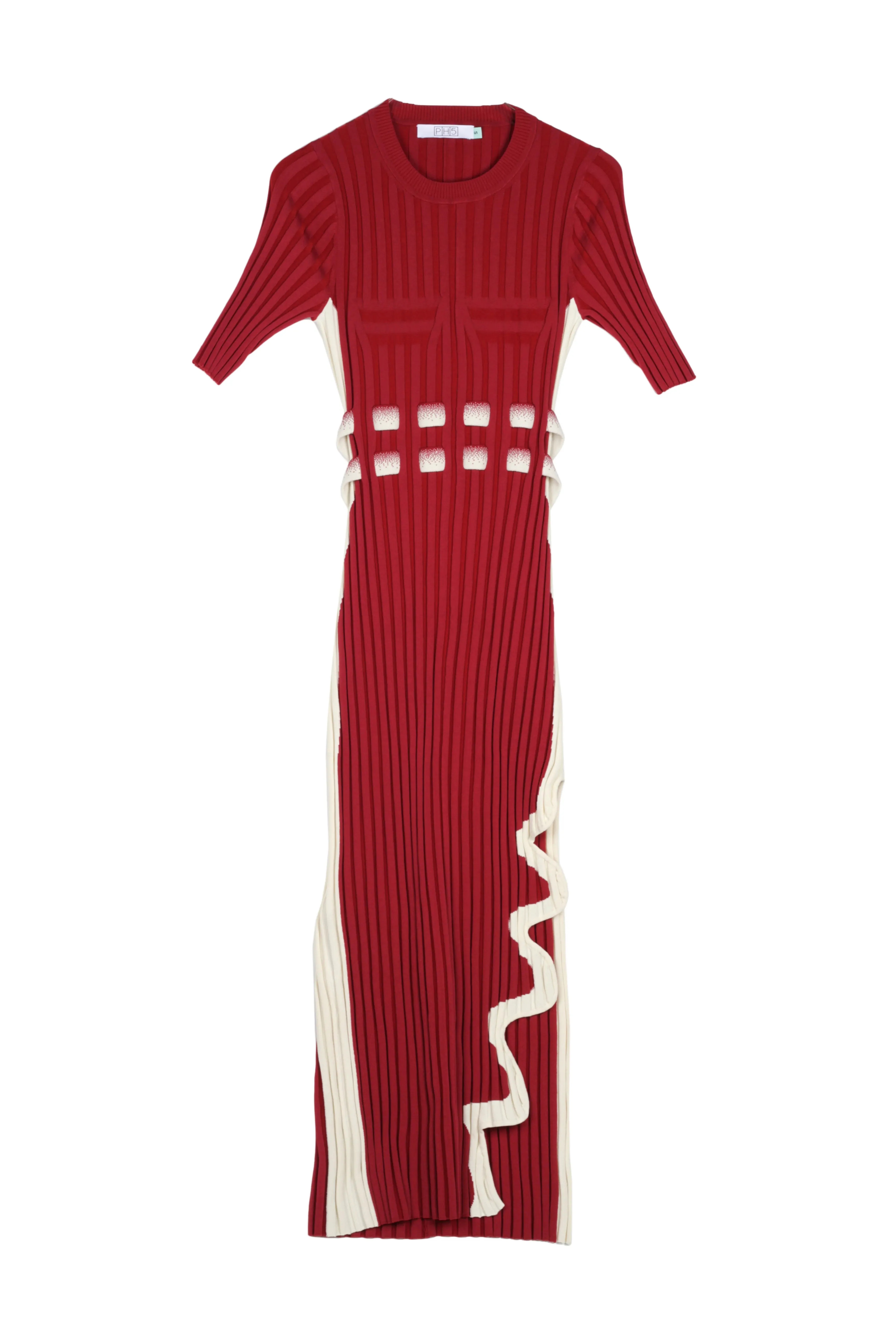 JODIE PLEATED DRESS WITH WAVY SIDE SLIT Non-Iron Work Friendly