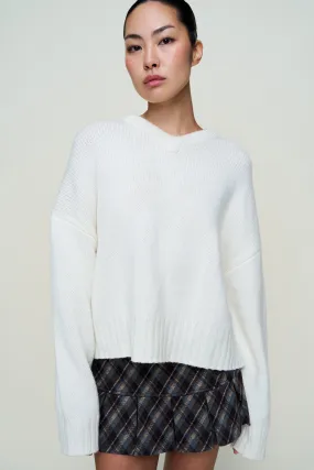 Joni Cashmere V-Neck Jumper Chilly Comfort Breathable mesh panel