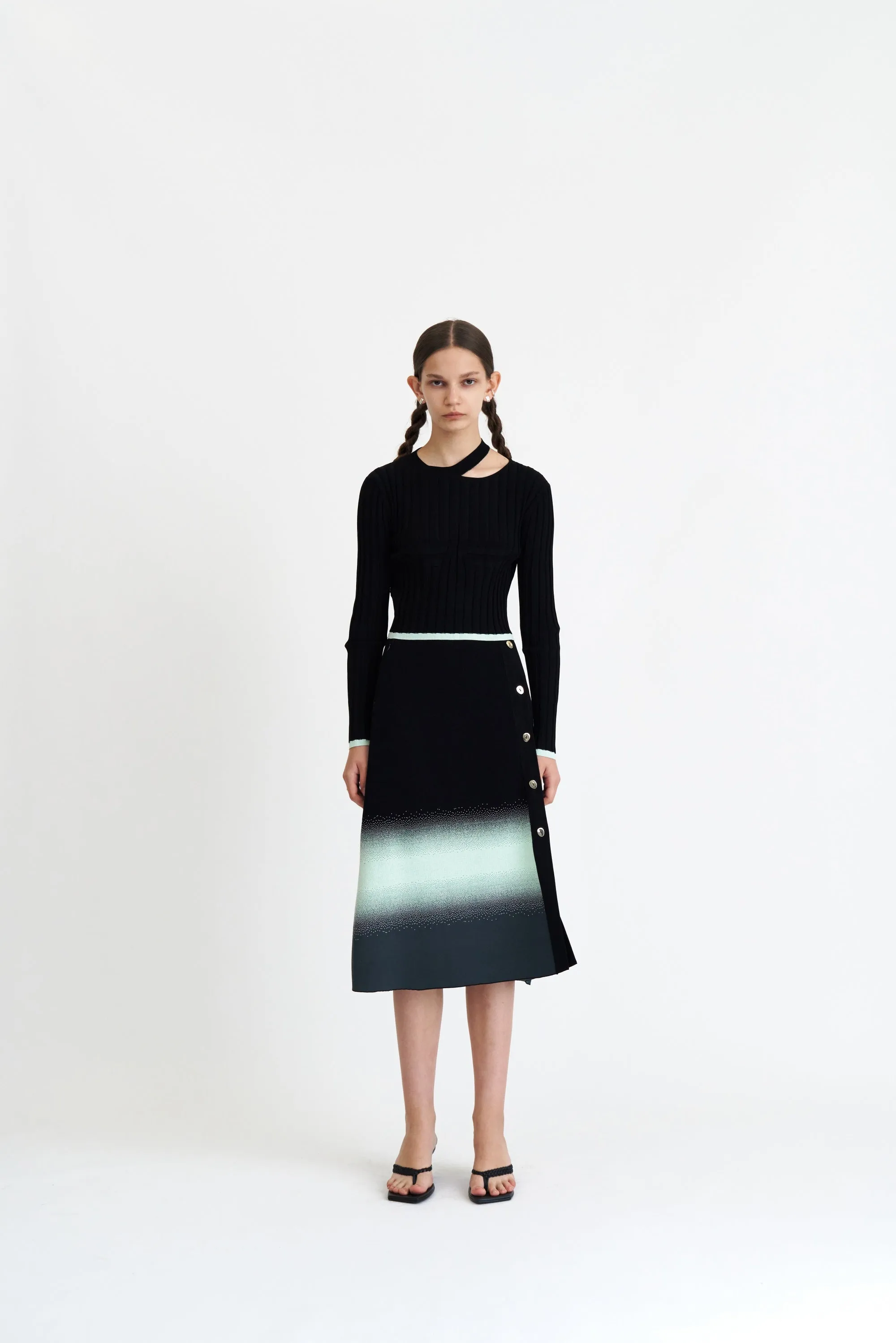 KAFKA A-LINE MIDI SKIRT Anti Chafe Lining