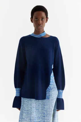 DoubleLayeredFabric KAYNE MERINO WOOL MOCK NECK PULLOVER