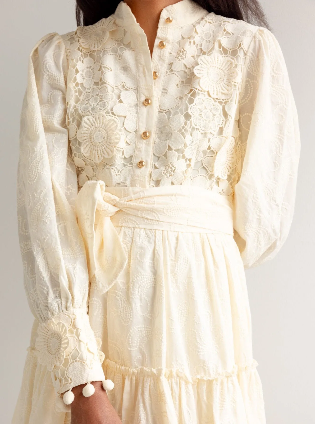 Kenzie Brocade Dress Flexible Layers Non-Iron