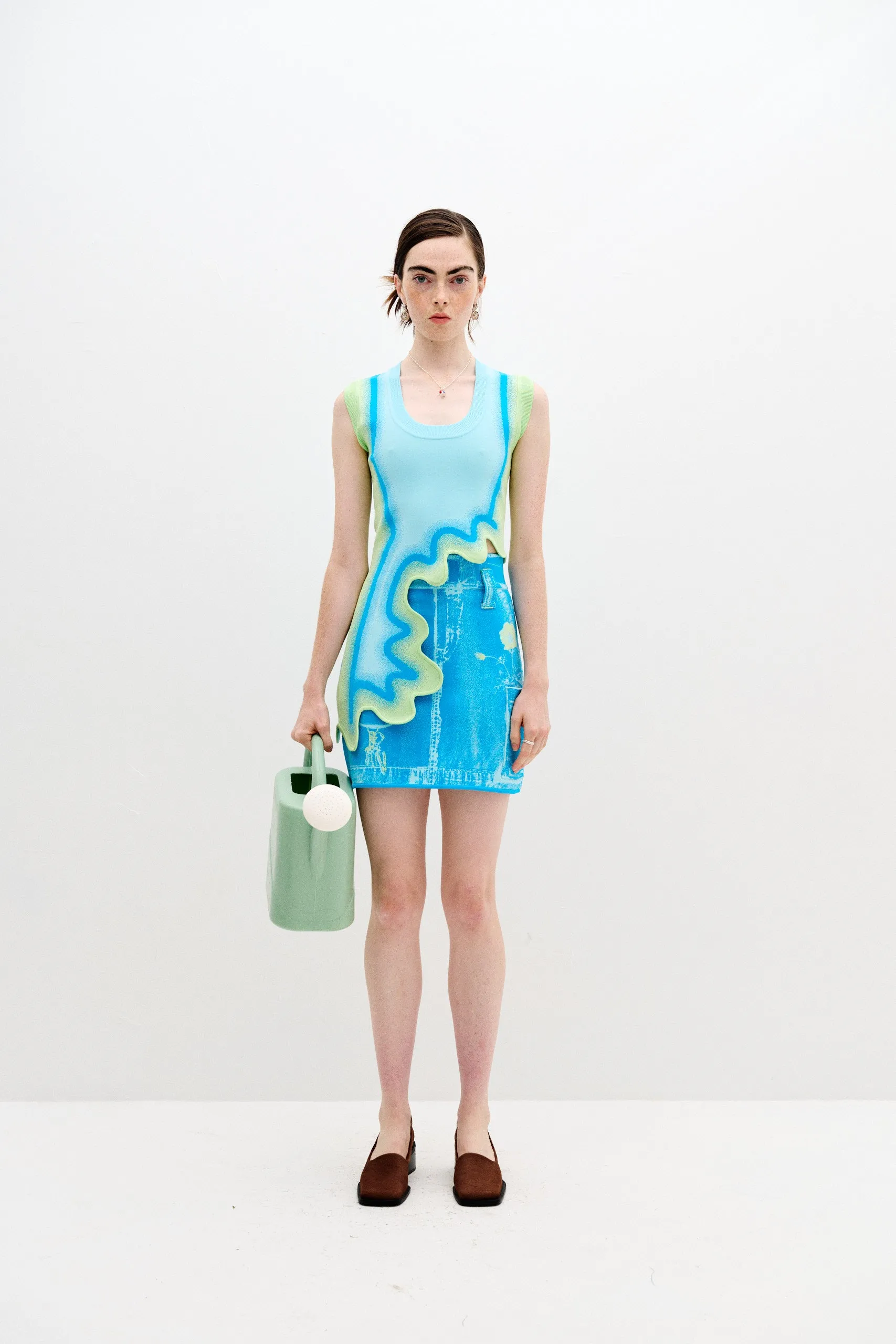 Double Needle Stitching KERRY WAVY TANK TOP