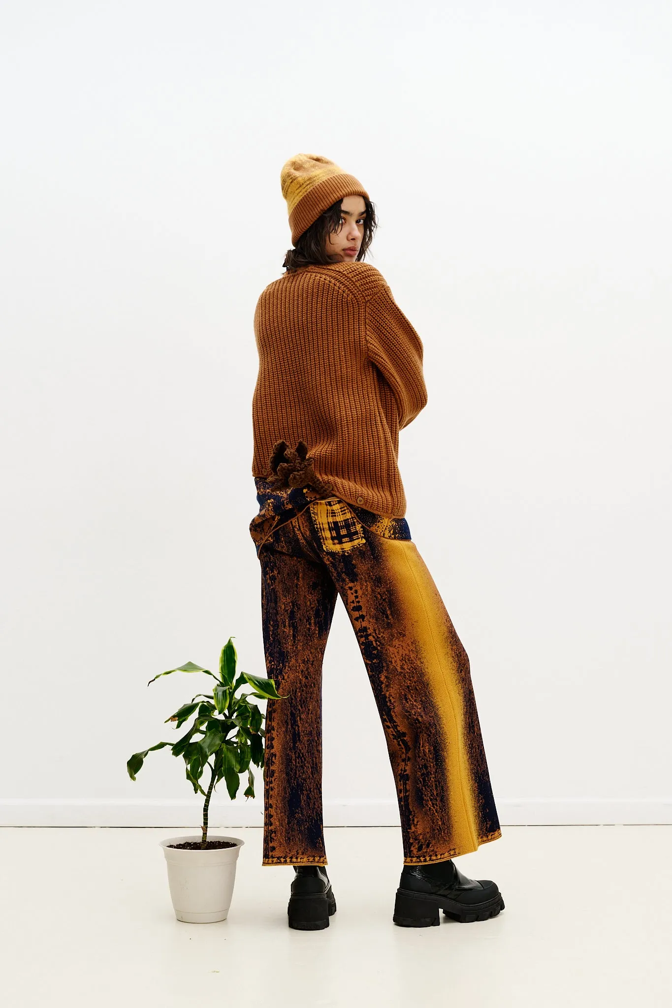 KINGSLY MERINO WOOL CHUNKY SWEATER Sporty Top Adjustable Hem