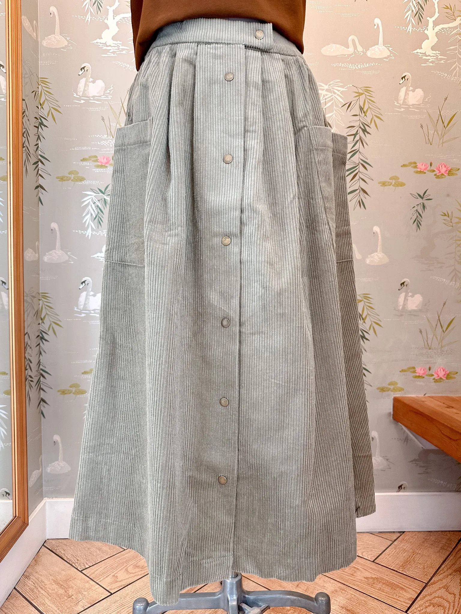 Meredith Corduroy Midi Skirt Maxi length Photoshoot Ready