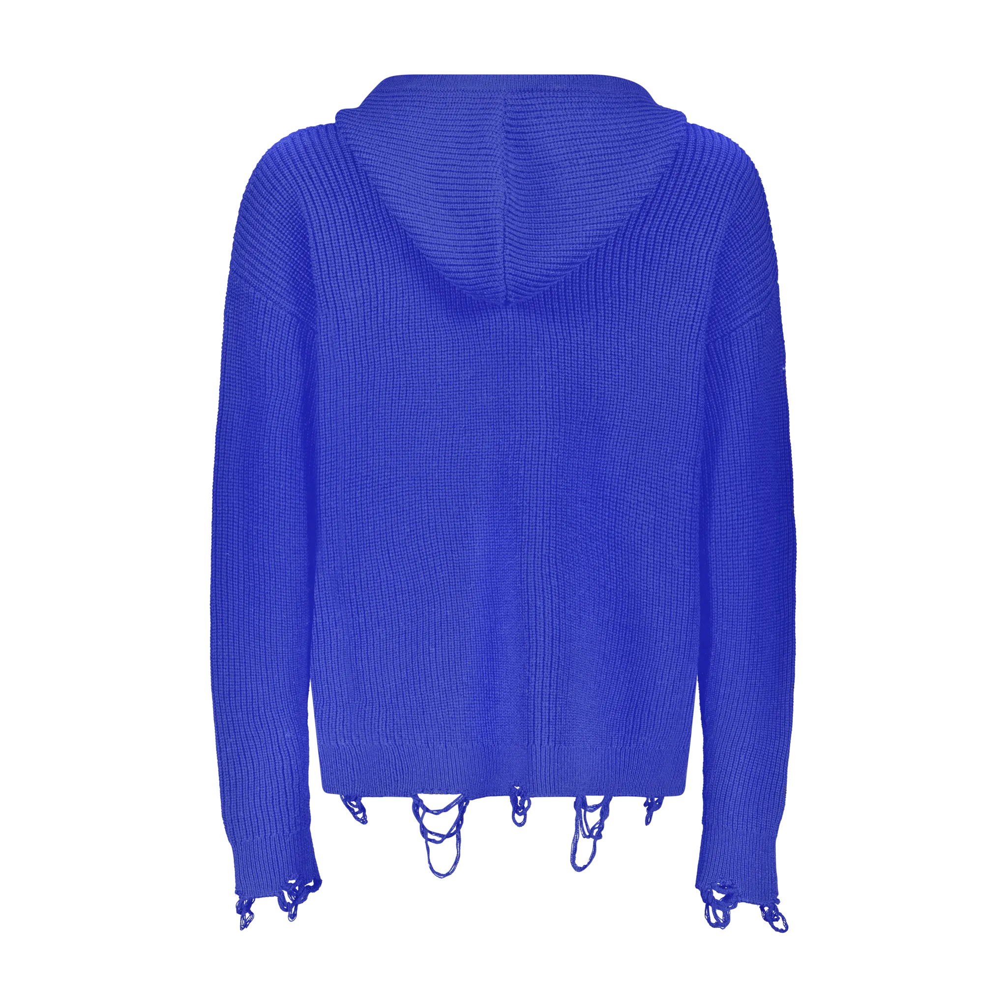 DISTRESSED HACULLA KNITTED SWEATER HOODIE Street Ready Soft and Cozy Knit