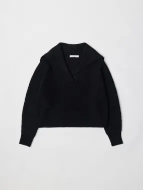 Active Stretch Fit Simone Collared Sweater Black