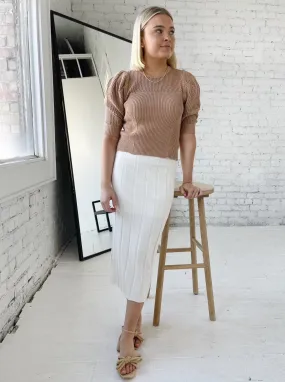 The Margot Skirt- Ivory Simple Comfort Bestseller Item