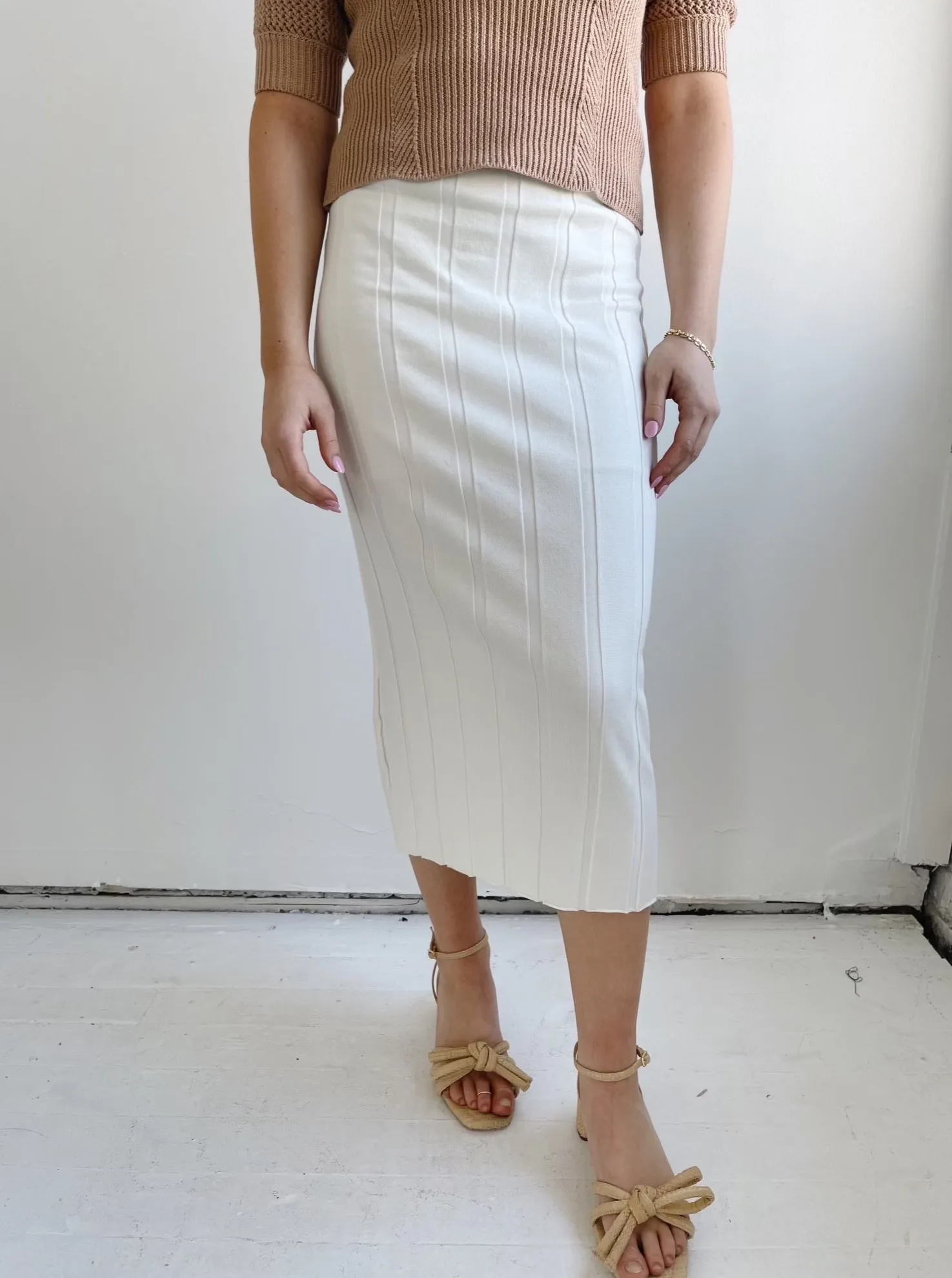 The Margot Skirt- Ivory Winter Layering Wedding guest