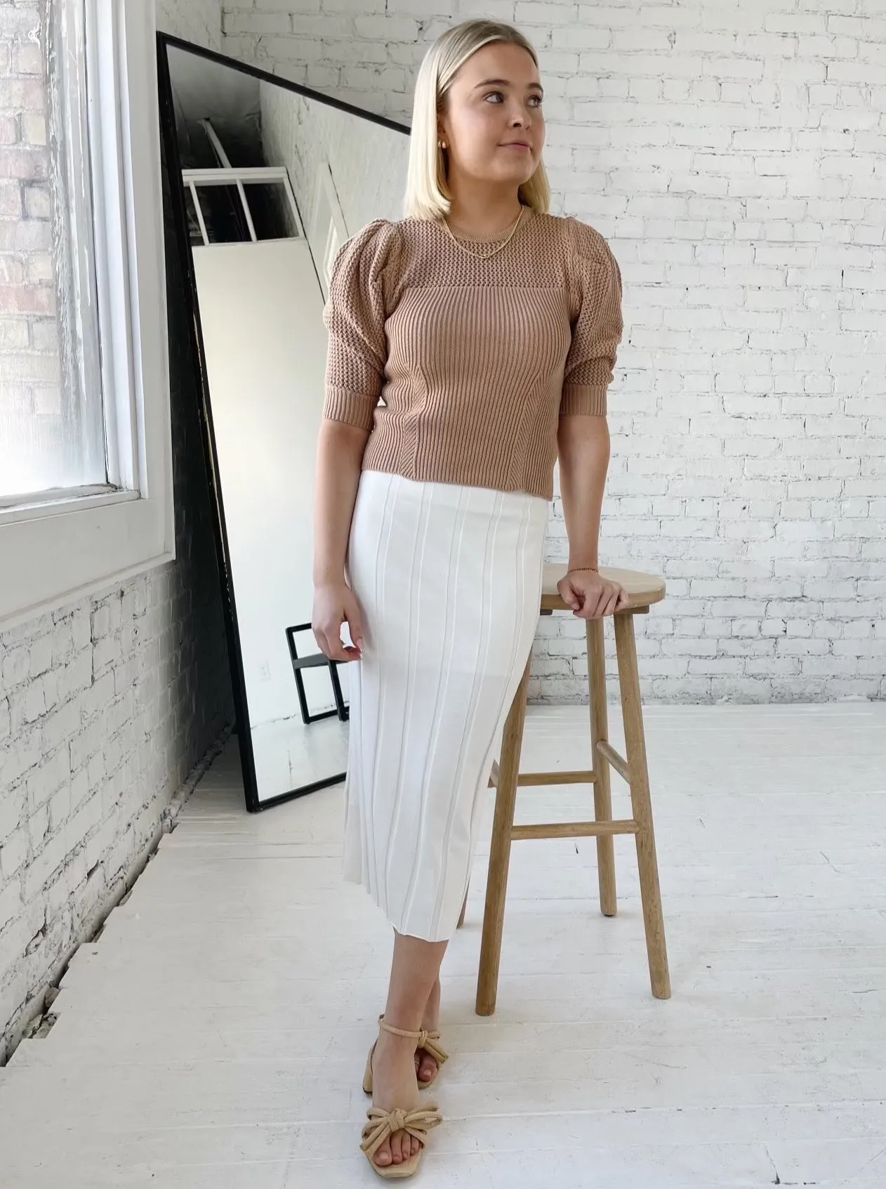 Layered Design The Margot Skirt- Ivory