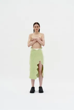 LABBU 3D BUBBLE WAVY MIDI SKIRT Minimalist Design Effortless Style