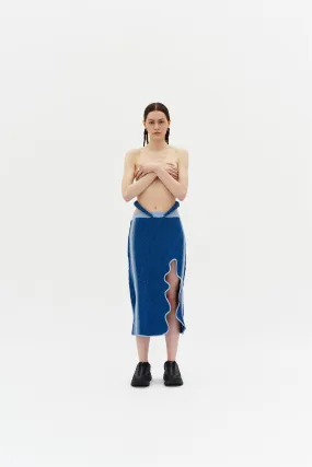 Quick Wash Casual Fit Design LABBU 3D BUBBLE WAVY MIDI SKIRT