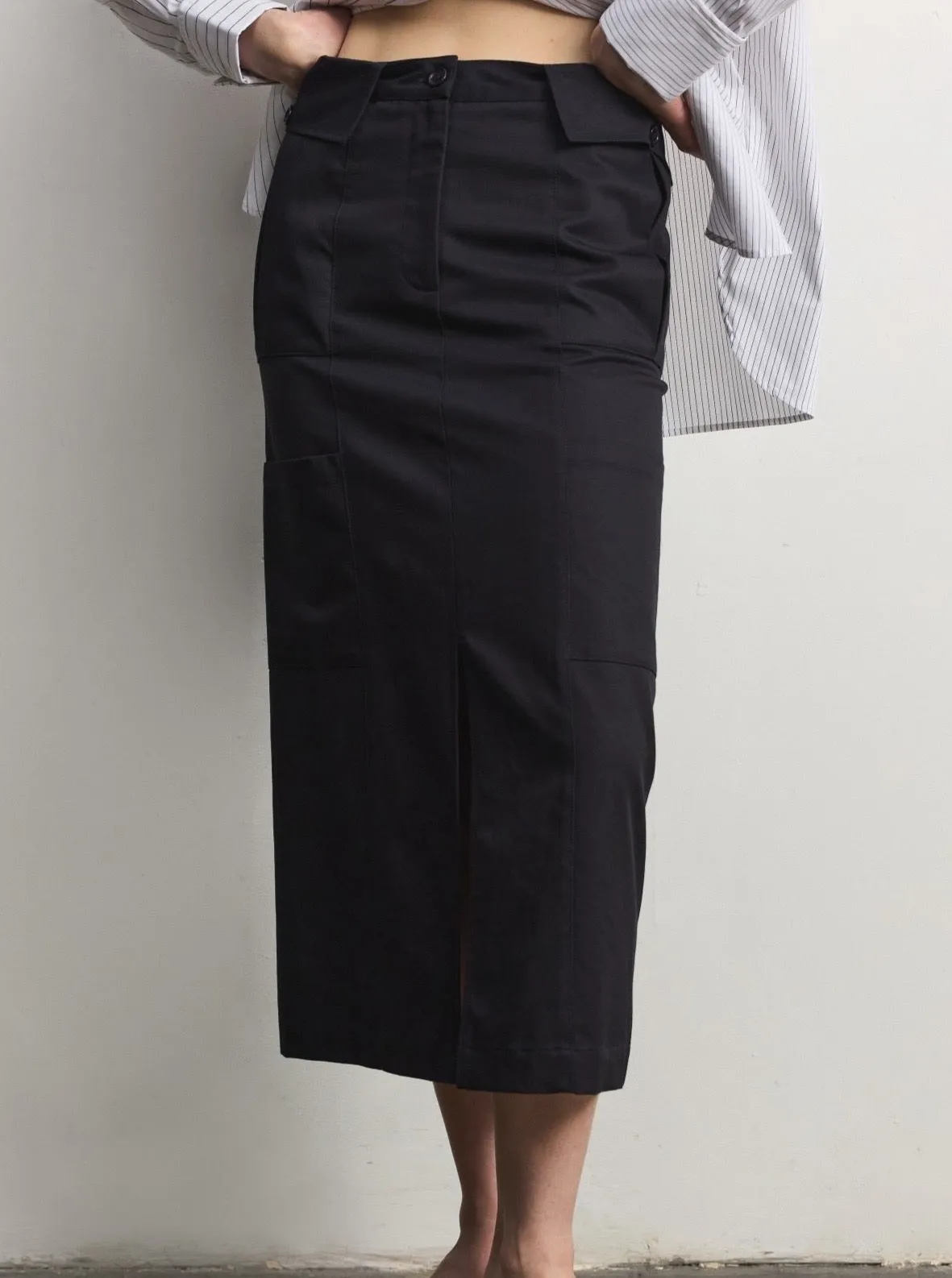 The Jenny Skirt Mid Rise Hand Stitched